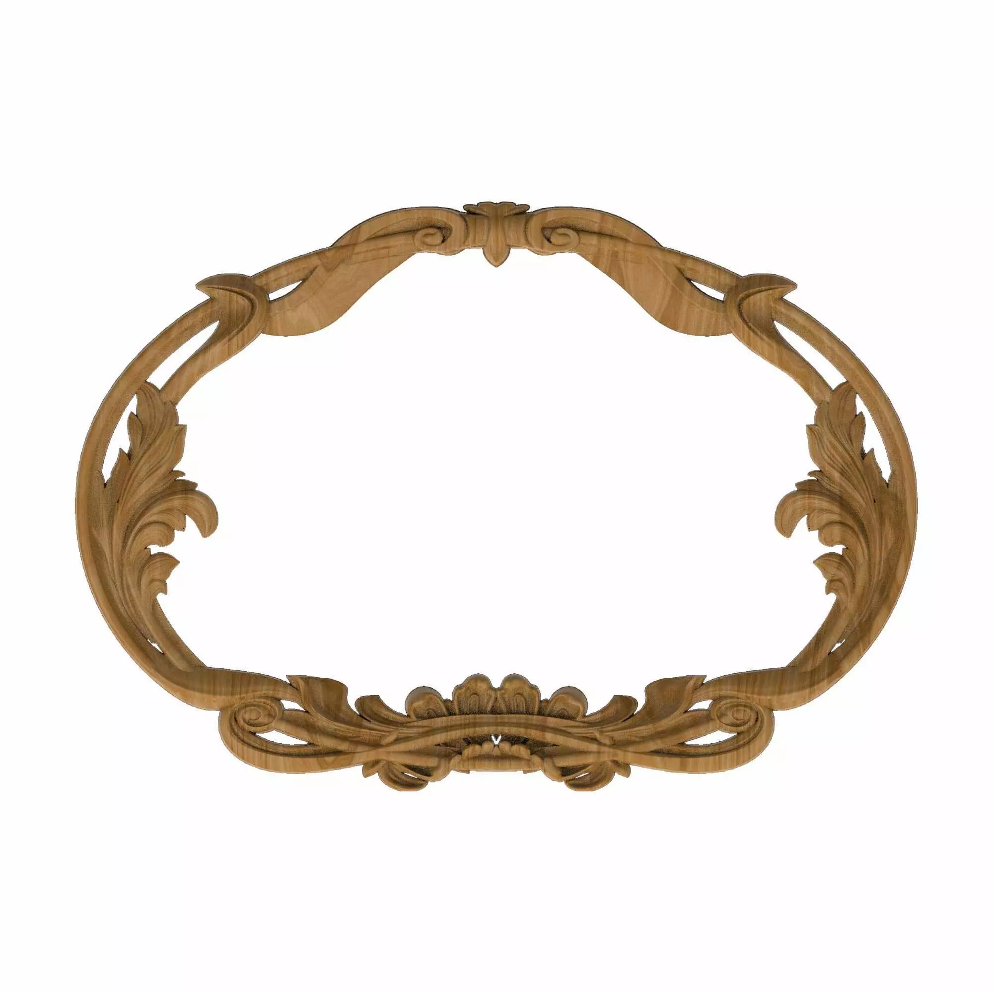 Carved picture frame STL 3D model_0