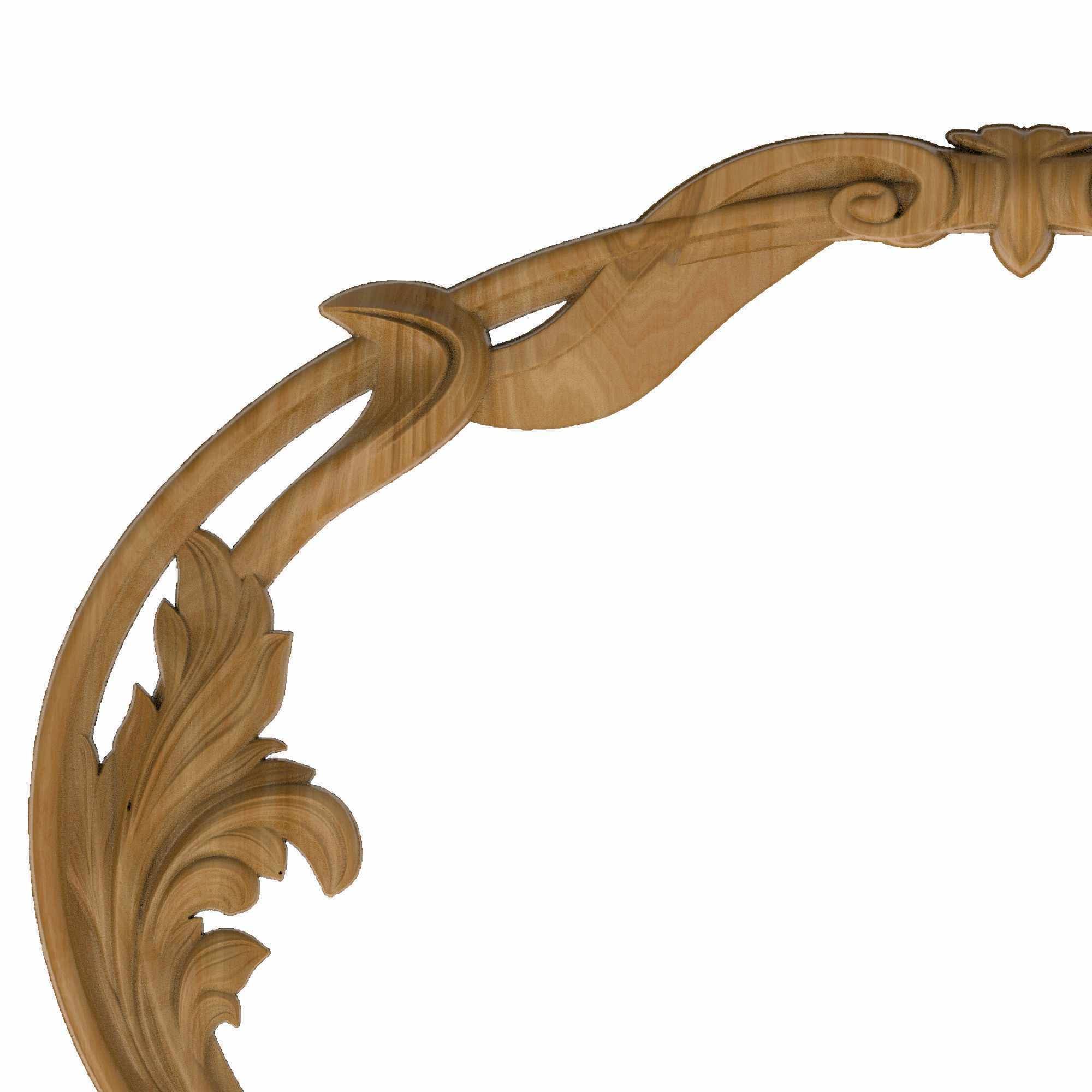 Carved picture frame STL 3D model_1