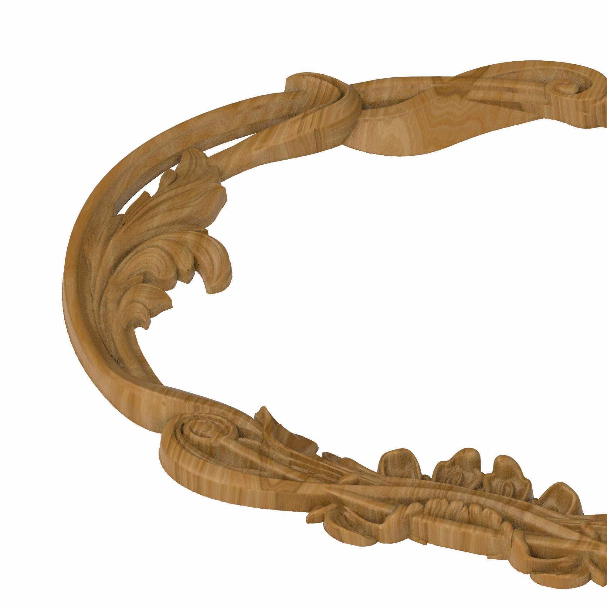 Carved picture frame STL 3D model_2