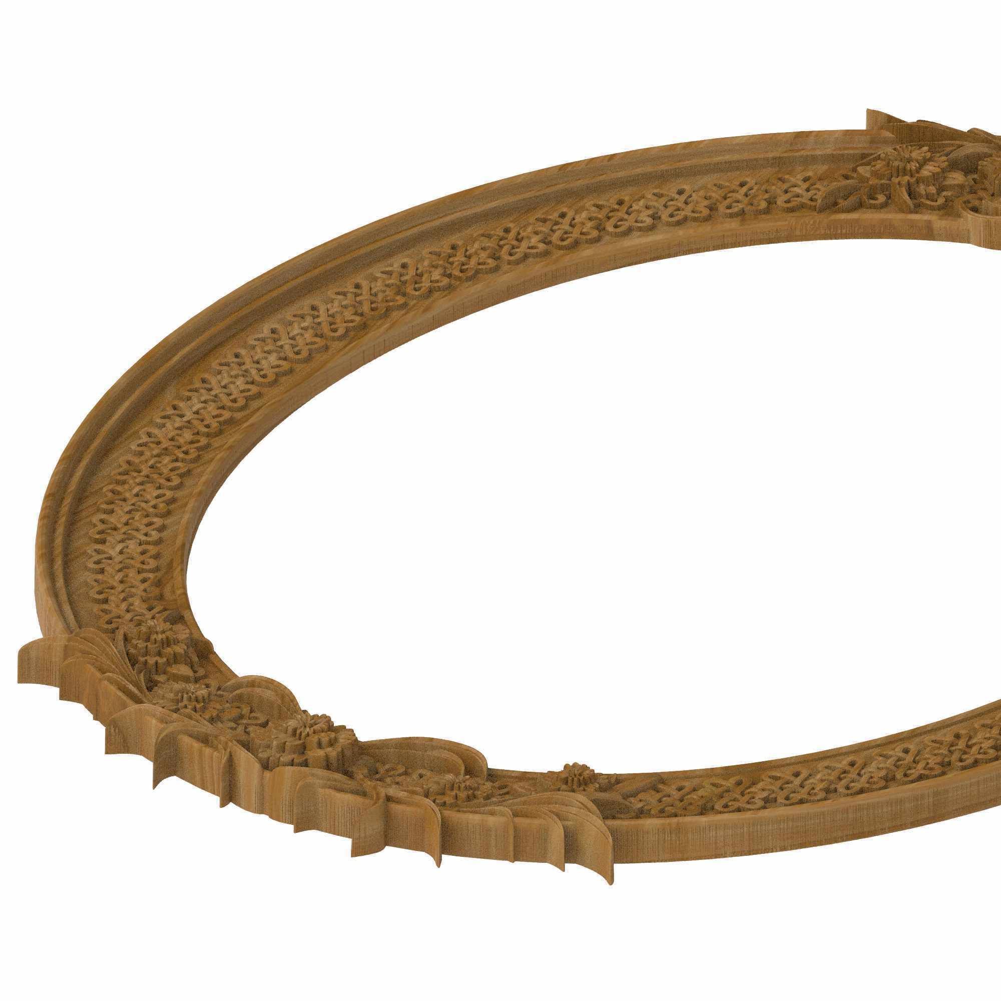 Carved picture frame STL 3D model_2