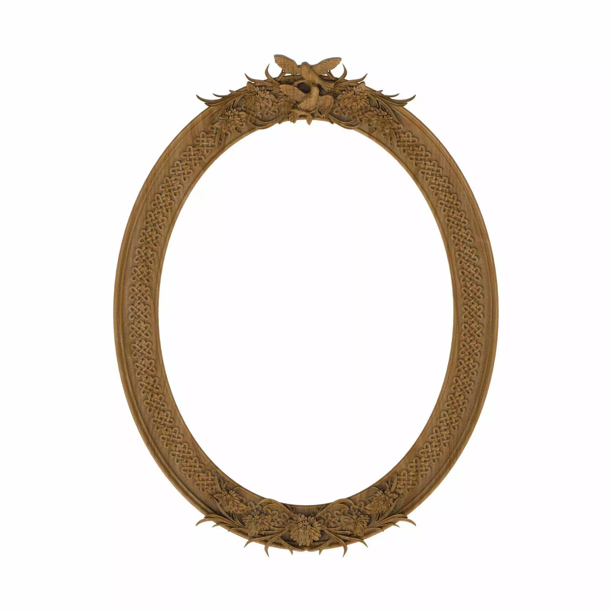 Carved picture frame STL 3D model_0