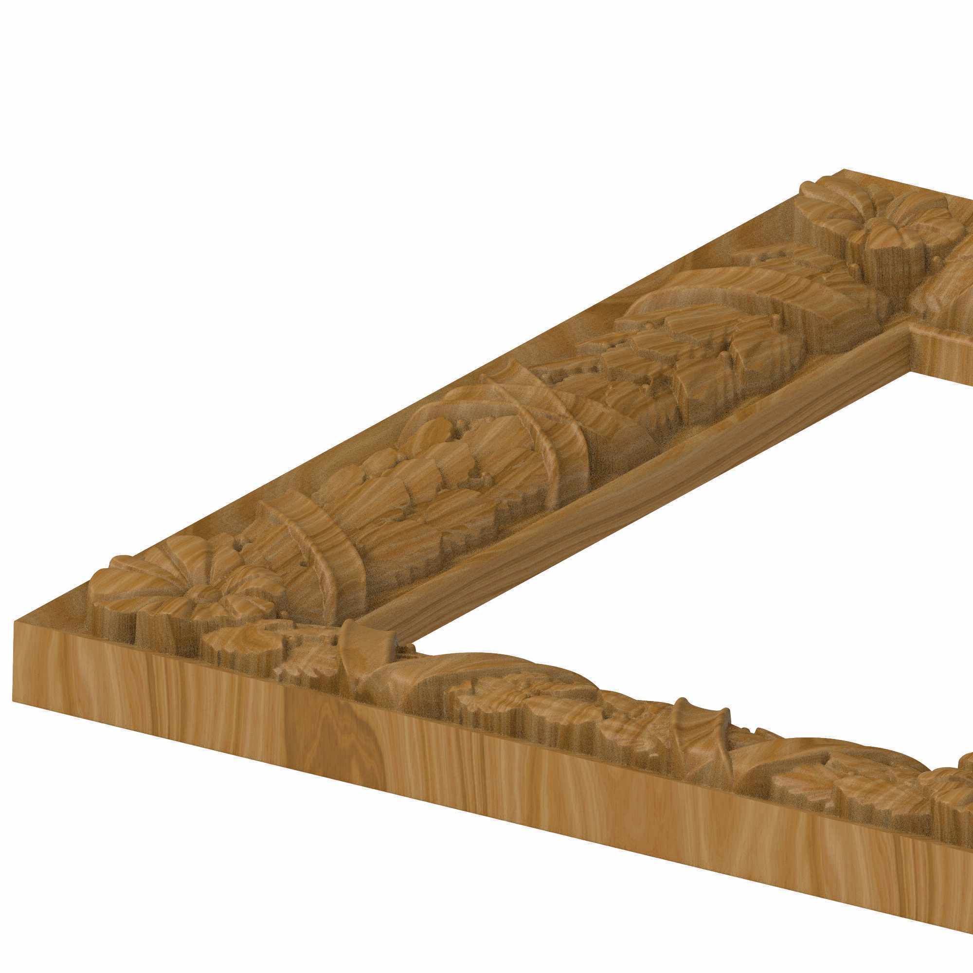 Carved picture frame STL 3D model_2