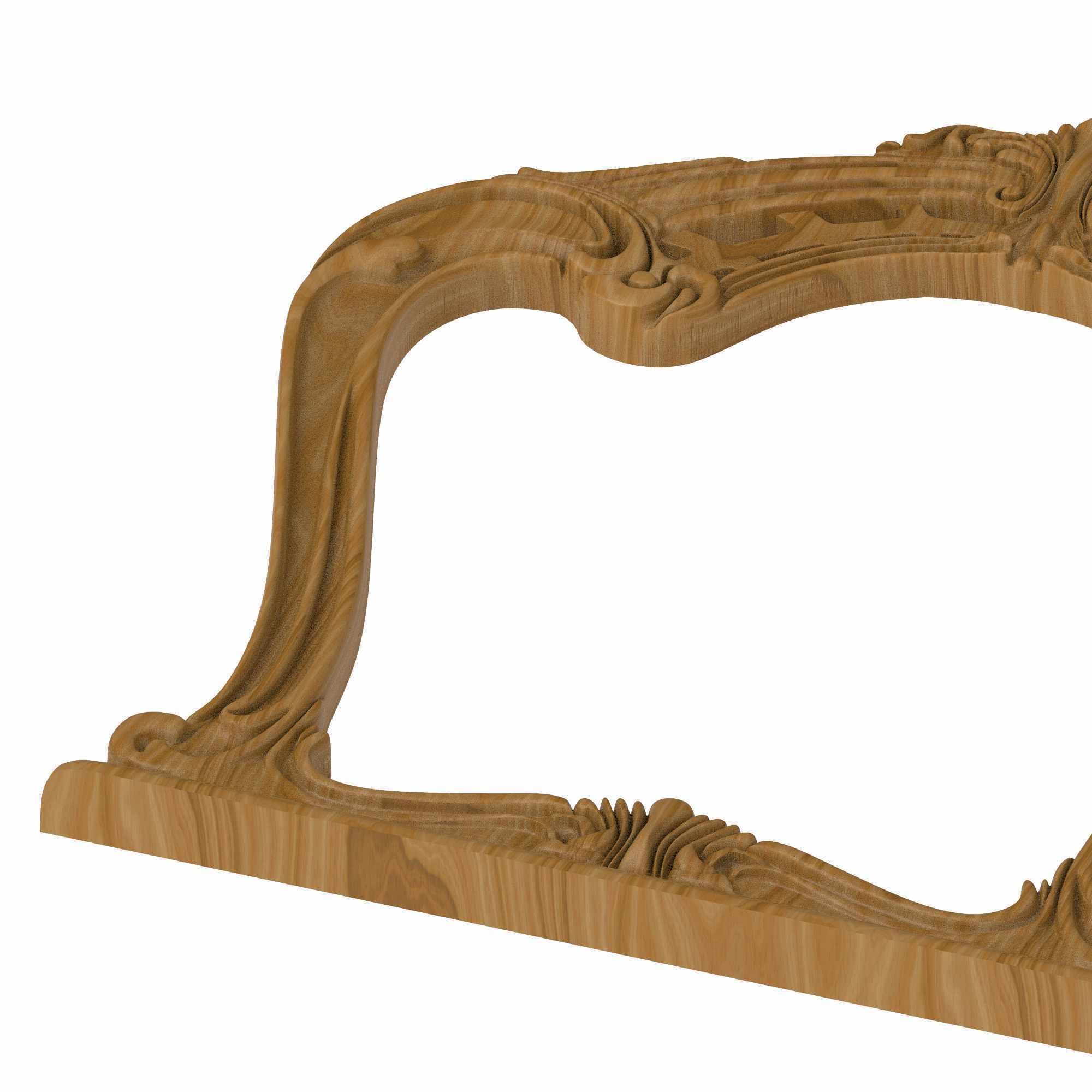 Carved picture frame STL 3D model_2