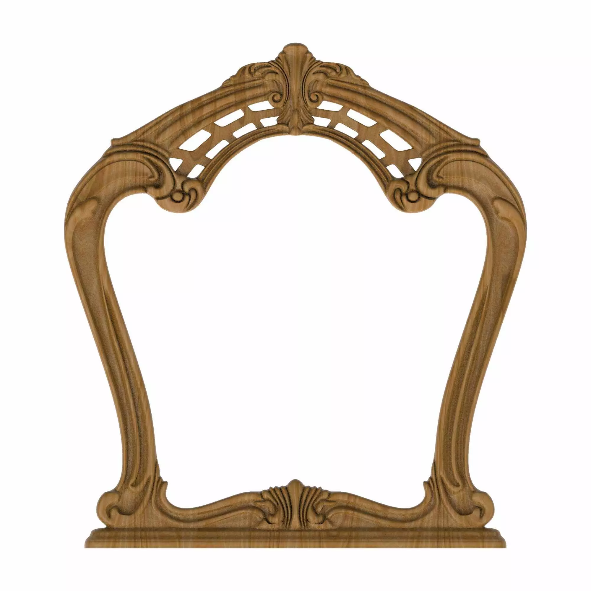 Carved picture frame STL 3D model_0