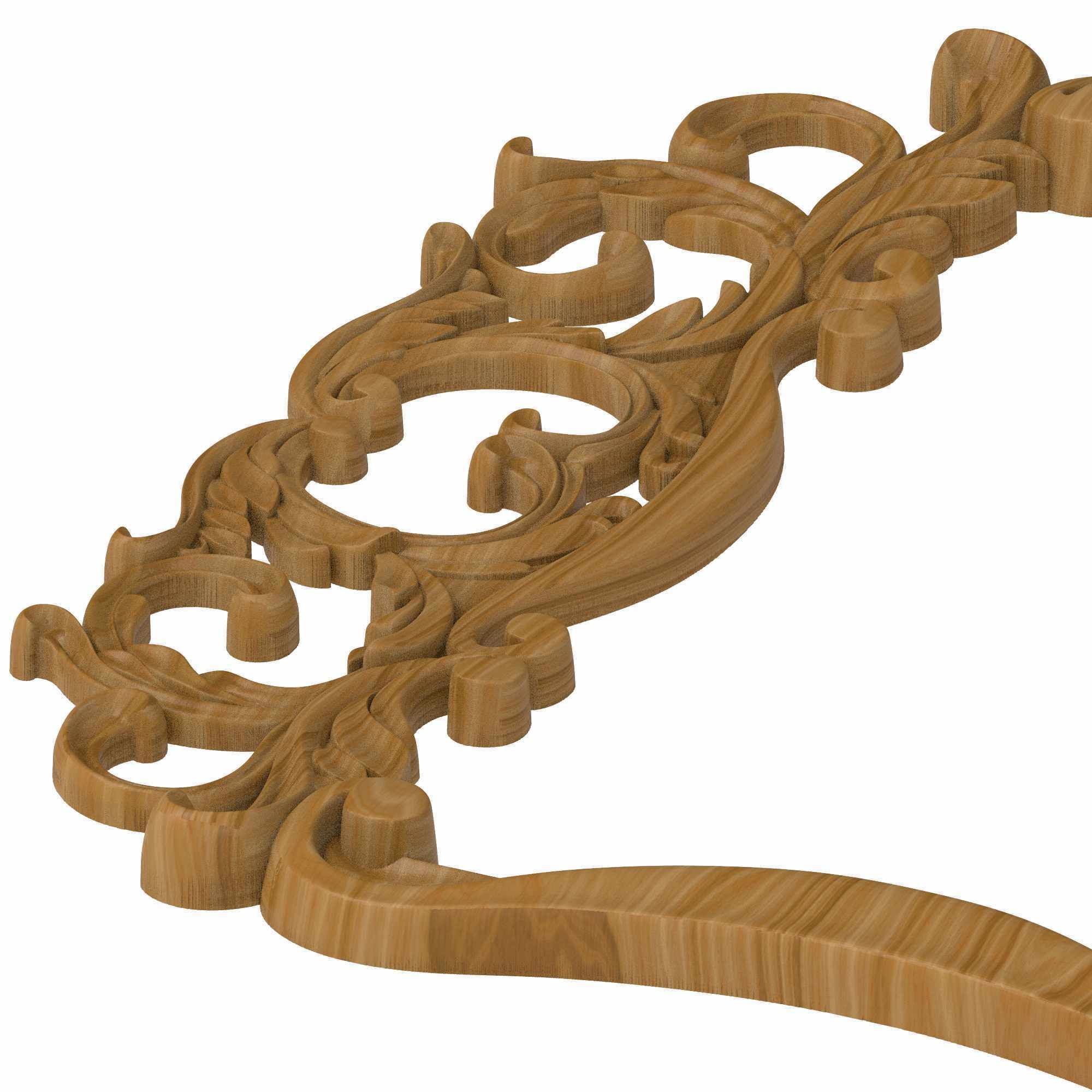 Carved picture frame STL 3D model_2