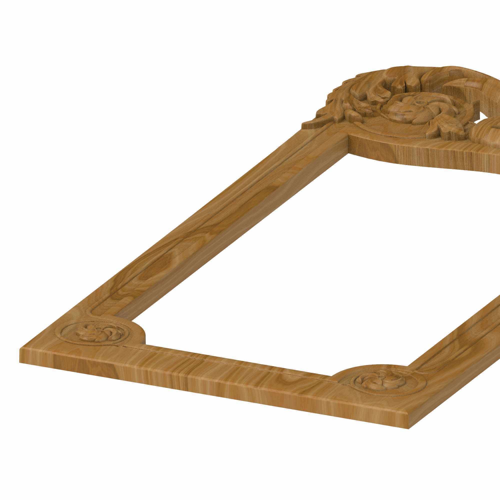 Carved picture frame STL 3D model_2