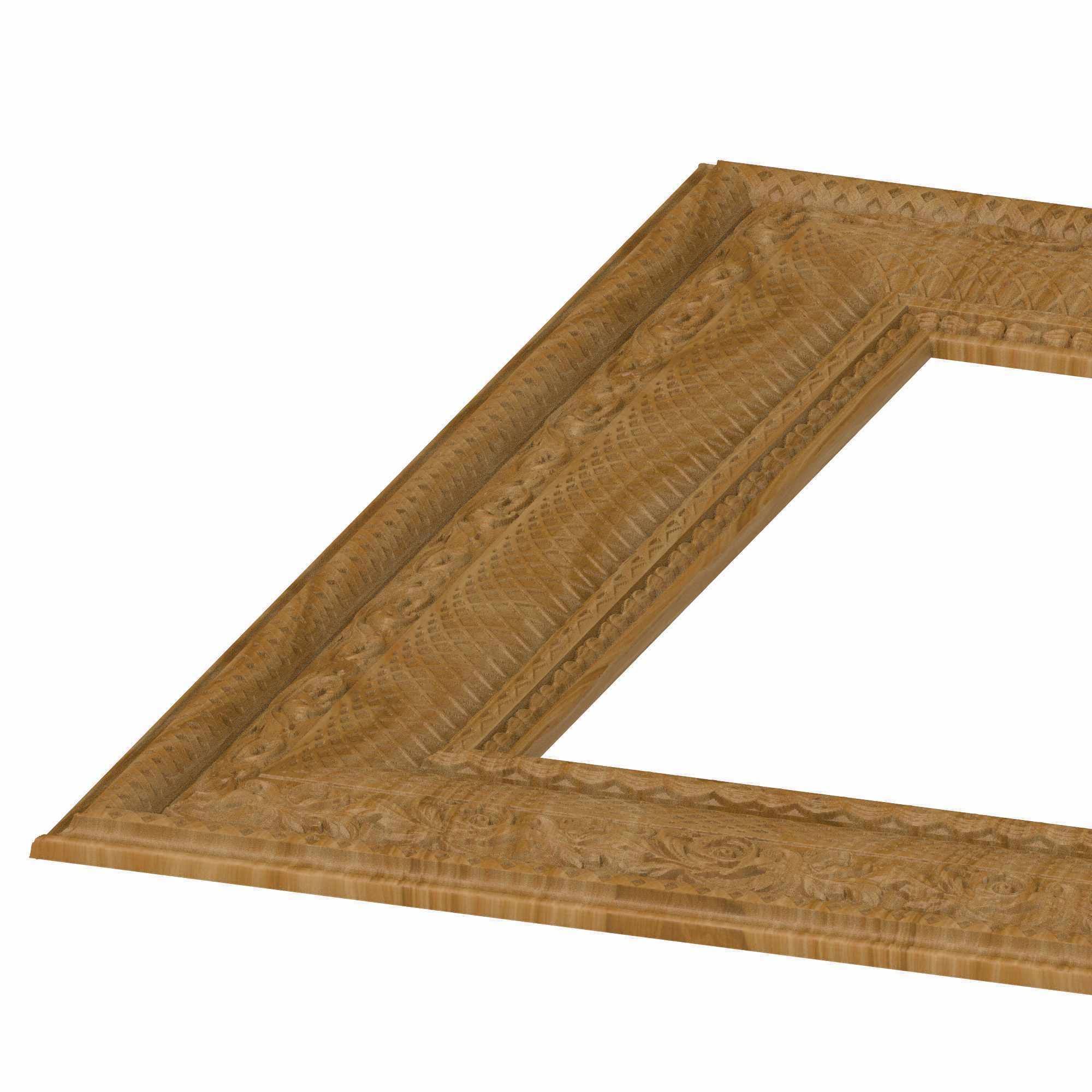 Carved picture frame STL 3D model_2