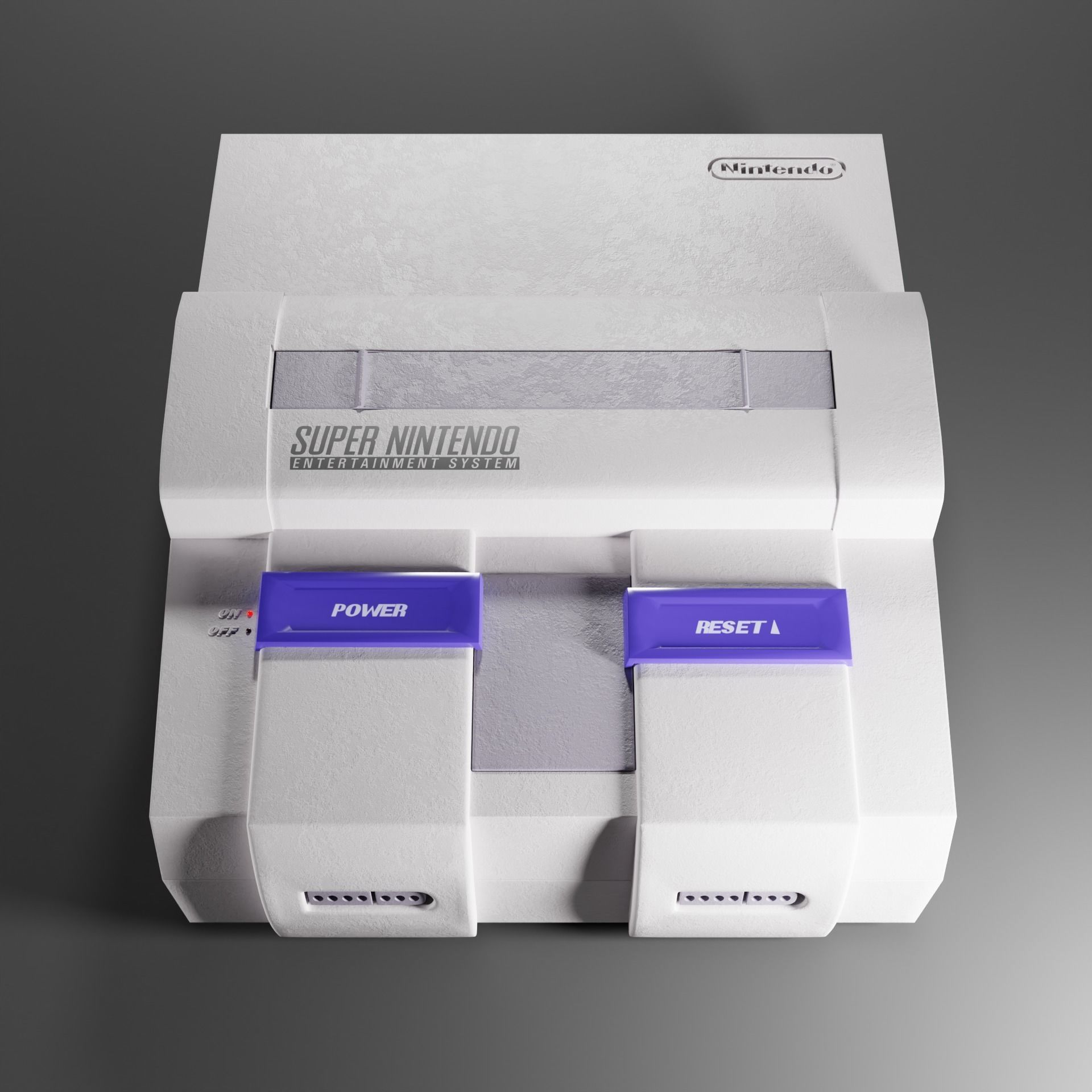 SNES Super Nintendo Low-poly 3D model_1