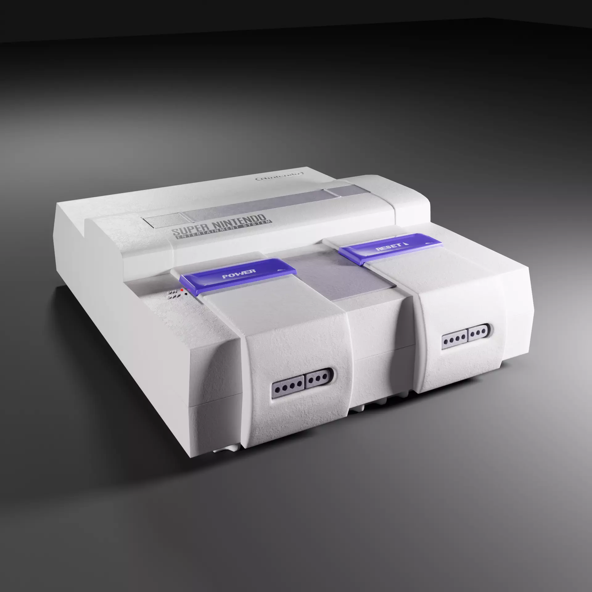 SNES Super Nintendo Low-poly 3D model_0