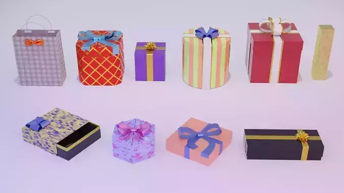 Christmas Gift Boxes and Bows