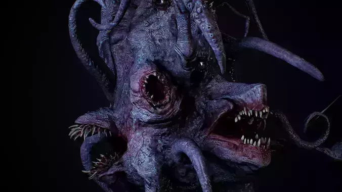 Abomination of Horror Low-poly 3D model
