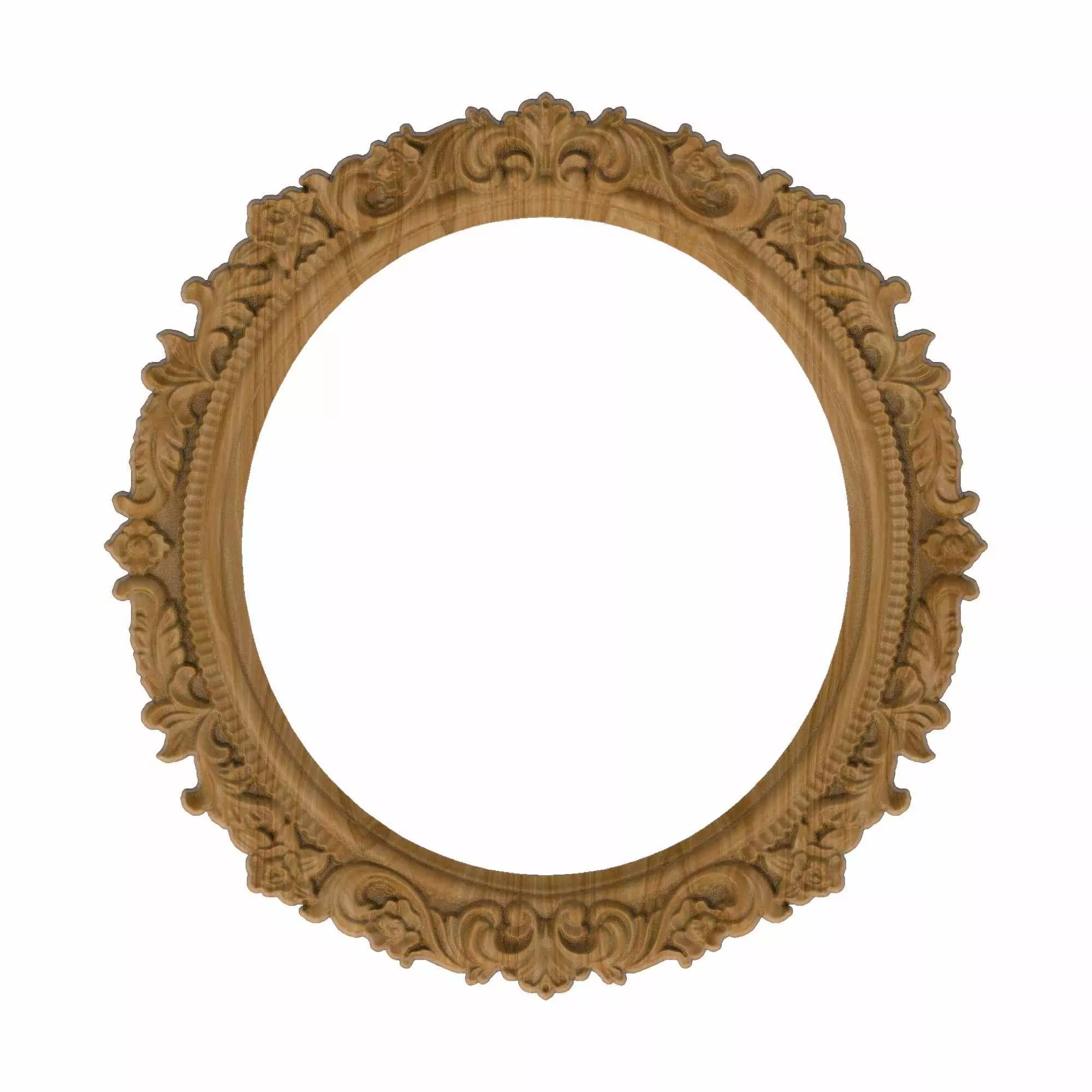 Carved picture frame STL 3D model_0