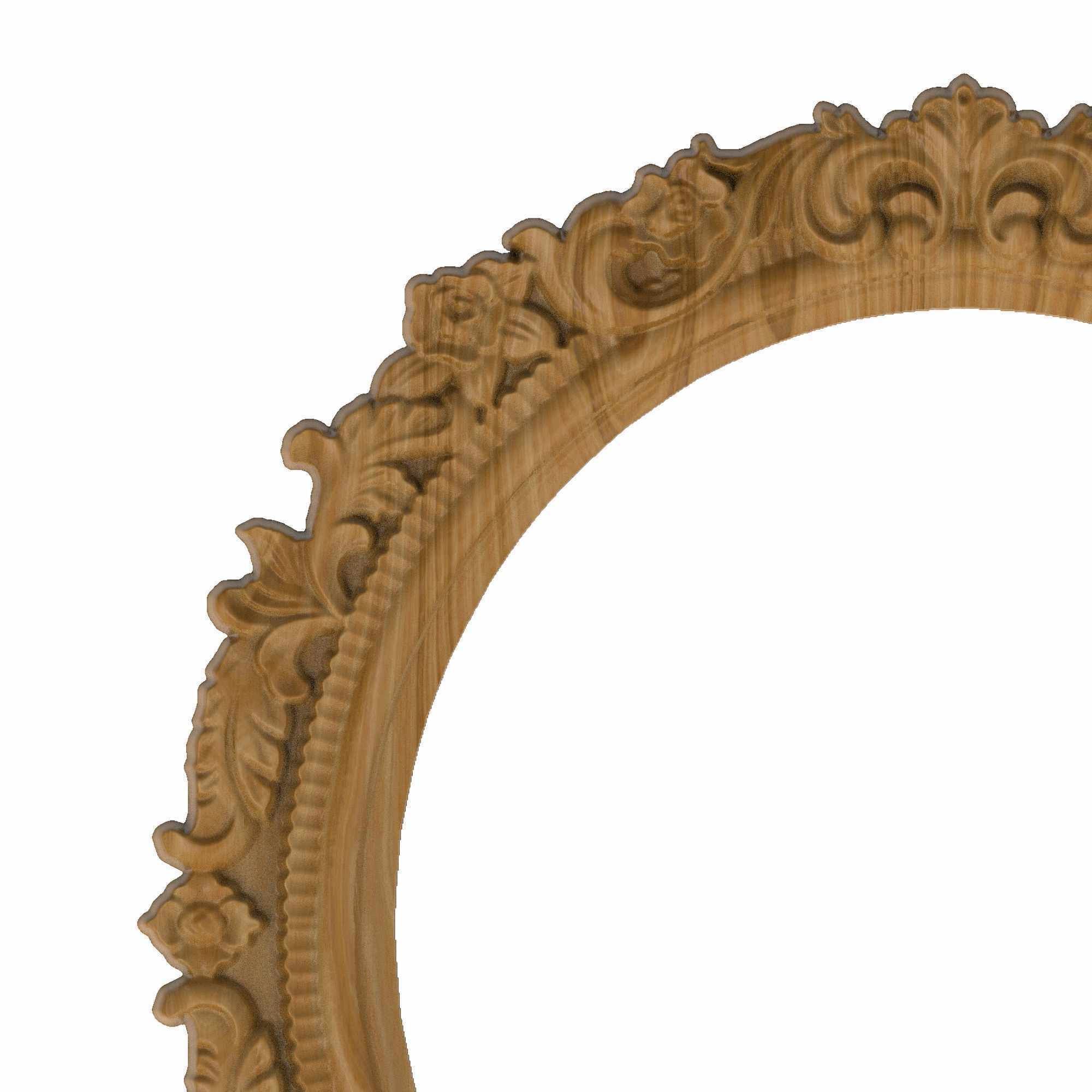 Carved picture frame STL 3D model_1