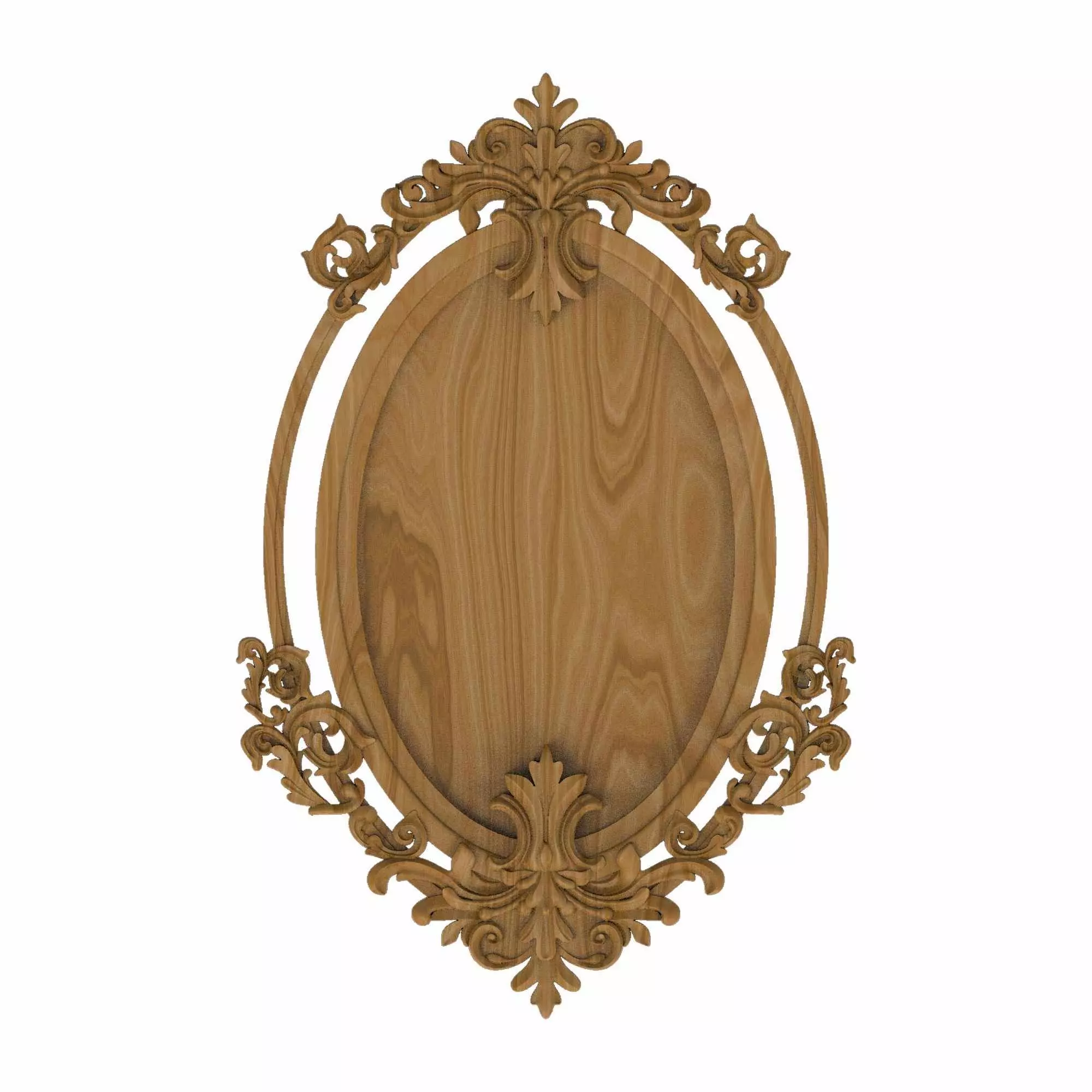 Carved picture frame STL 3D model_0