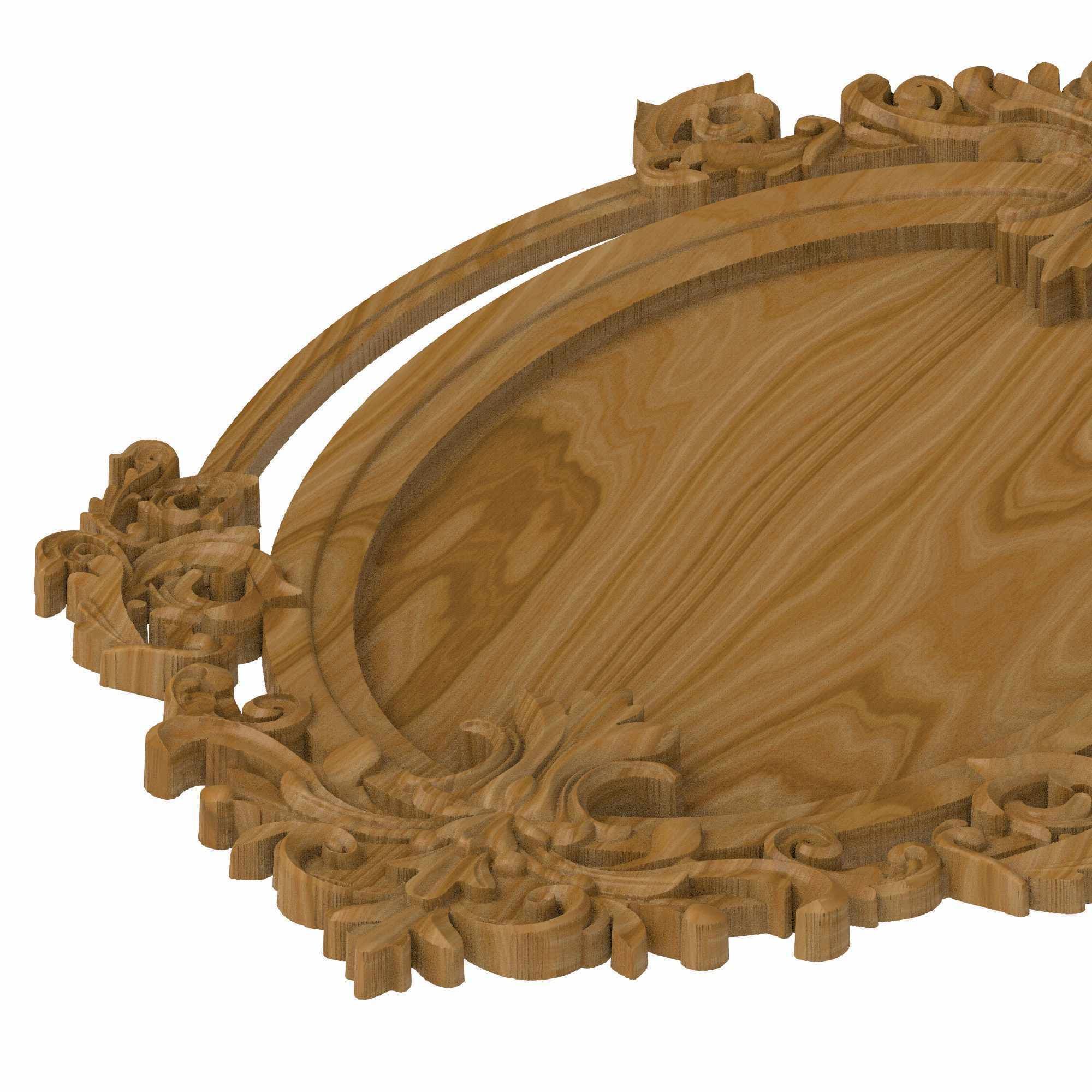 Carved picture frame STL 3D model_2