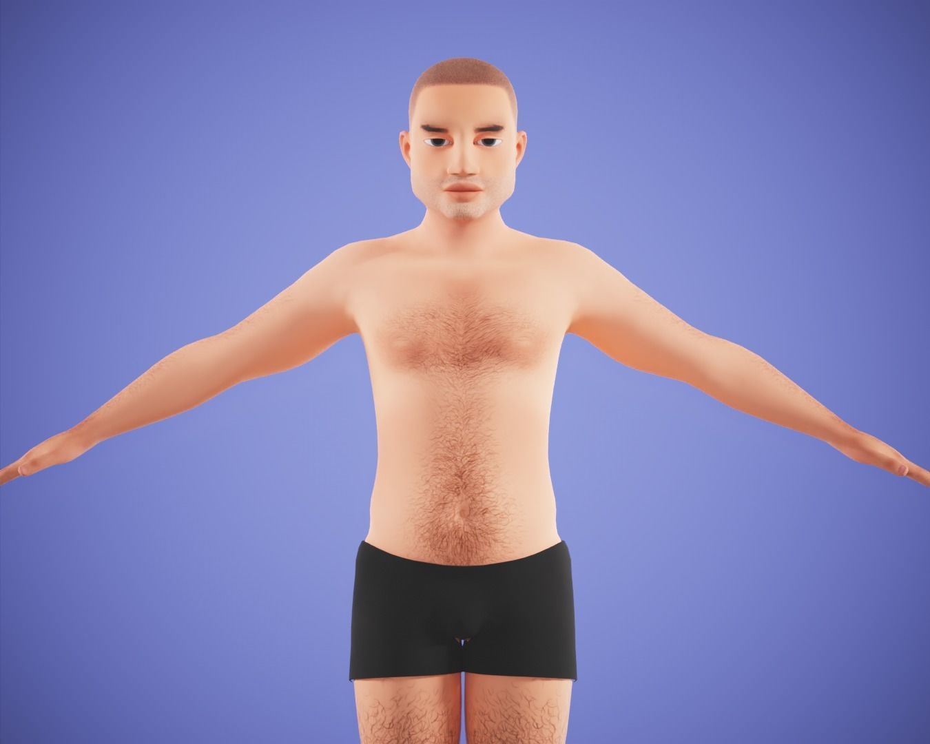 cartoon rigged  boy Low-poly 3D model_5