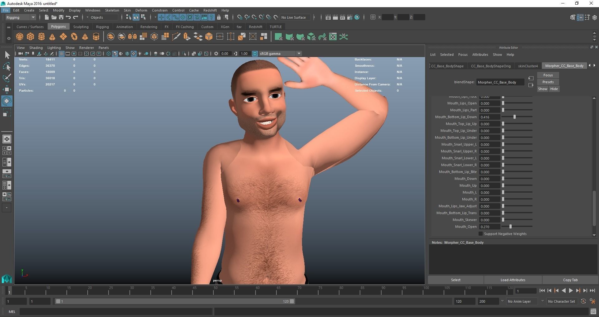 cartoon rigged  boy Low-poly 3D model_11