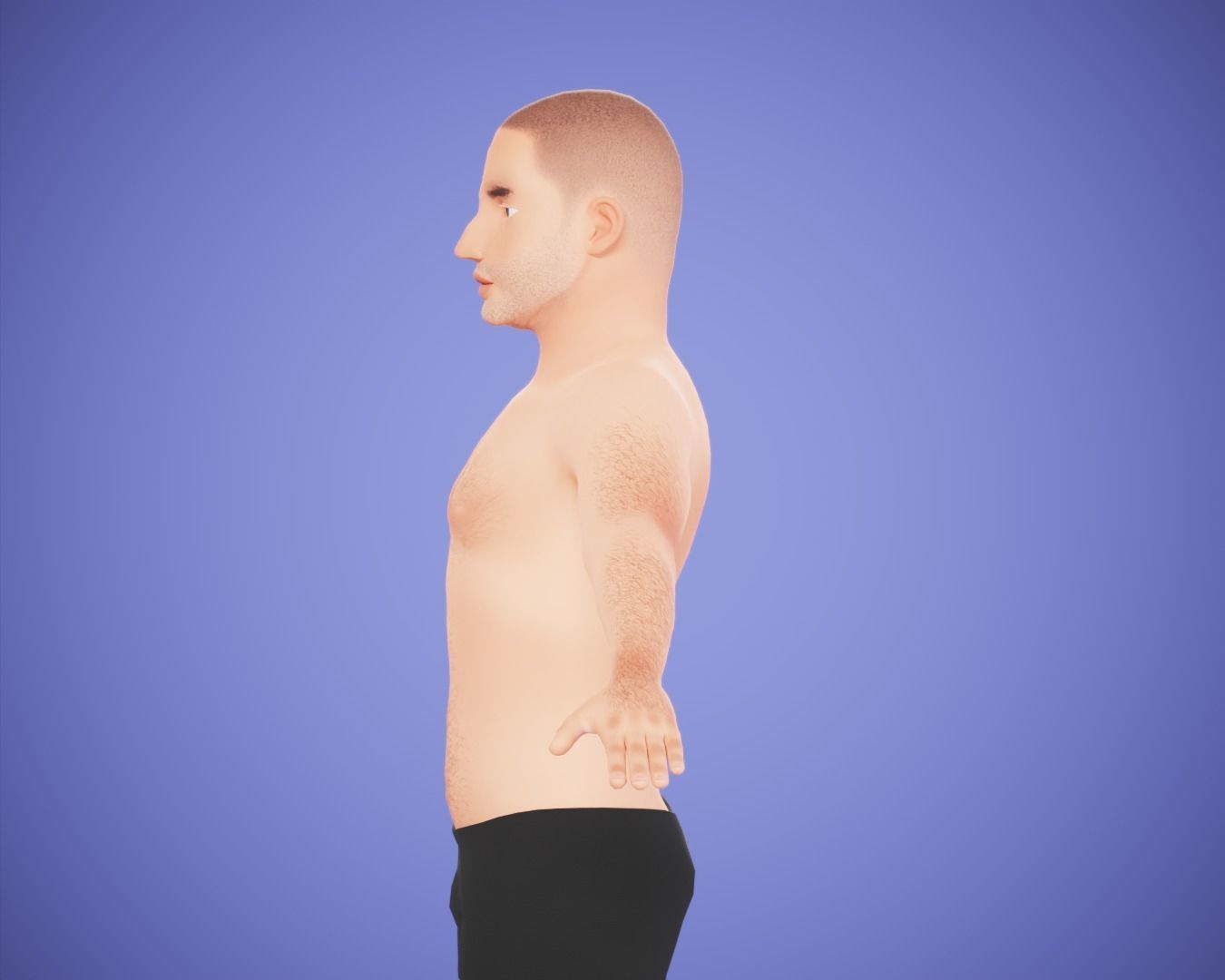 cartoon rigged  boy Low-poly 3D model_6