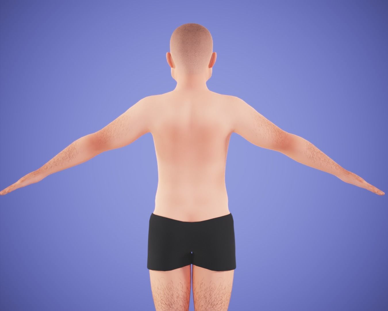 cartoon rigged  boy Low-poly 3D model_8