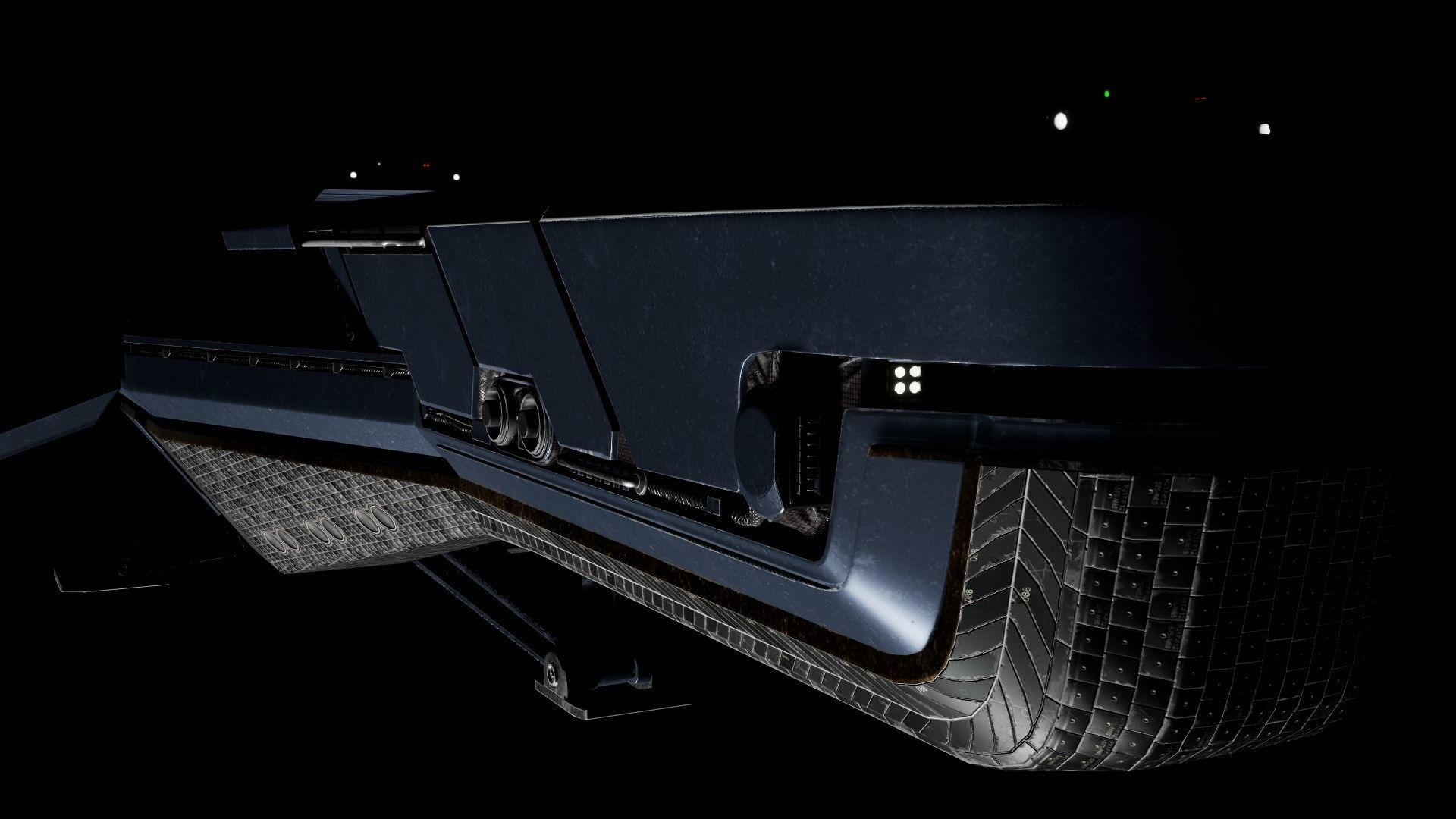 Spaceship Low-poly 3D model_22