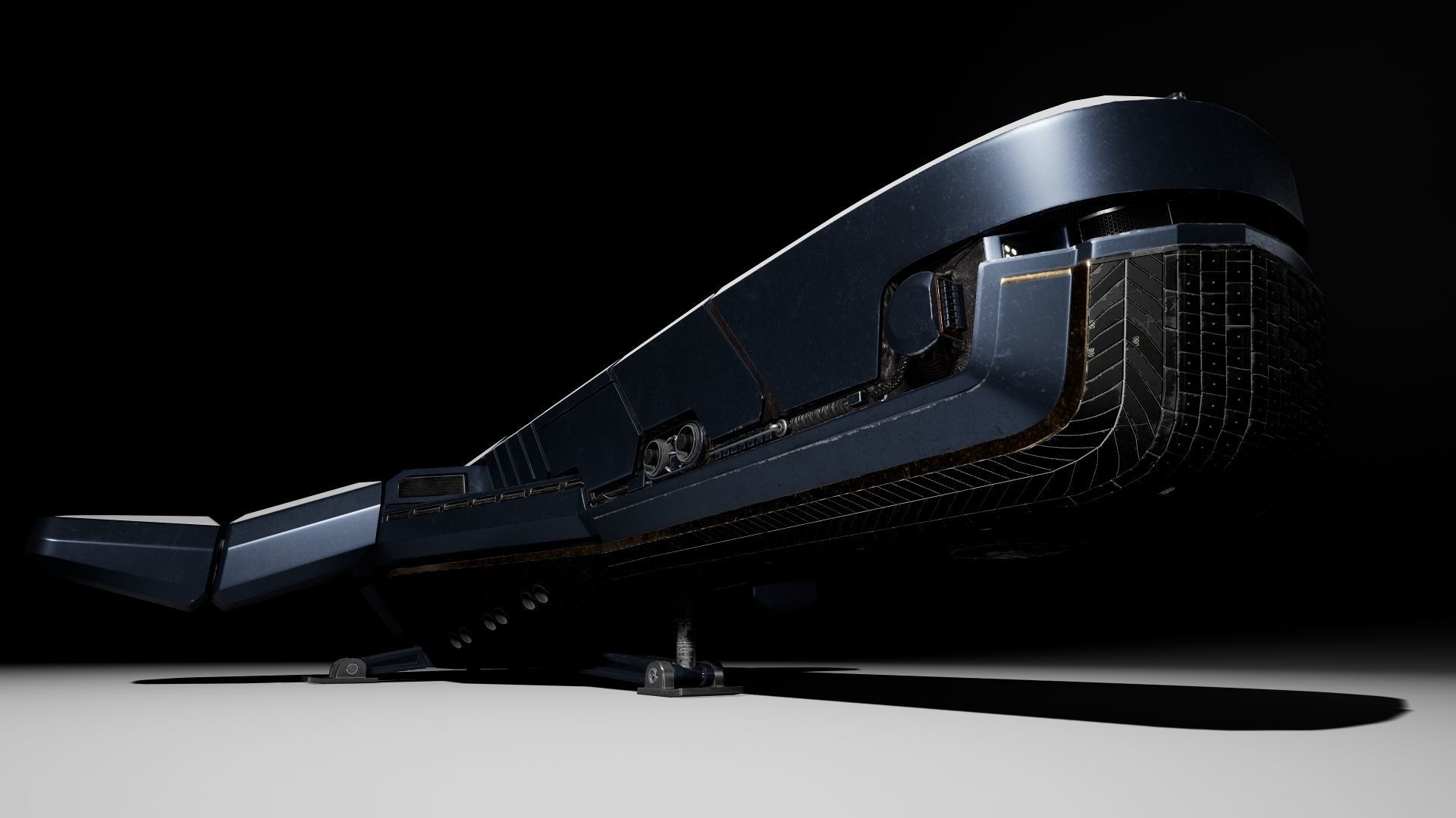 Spaceship Low-poly 3D model_20