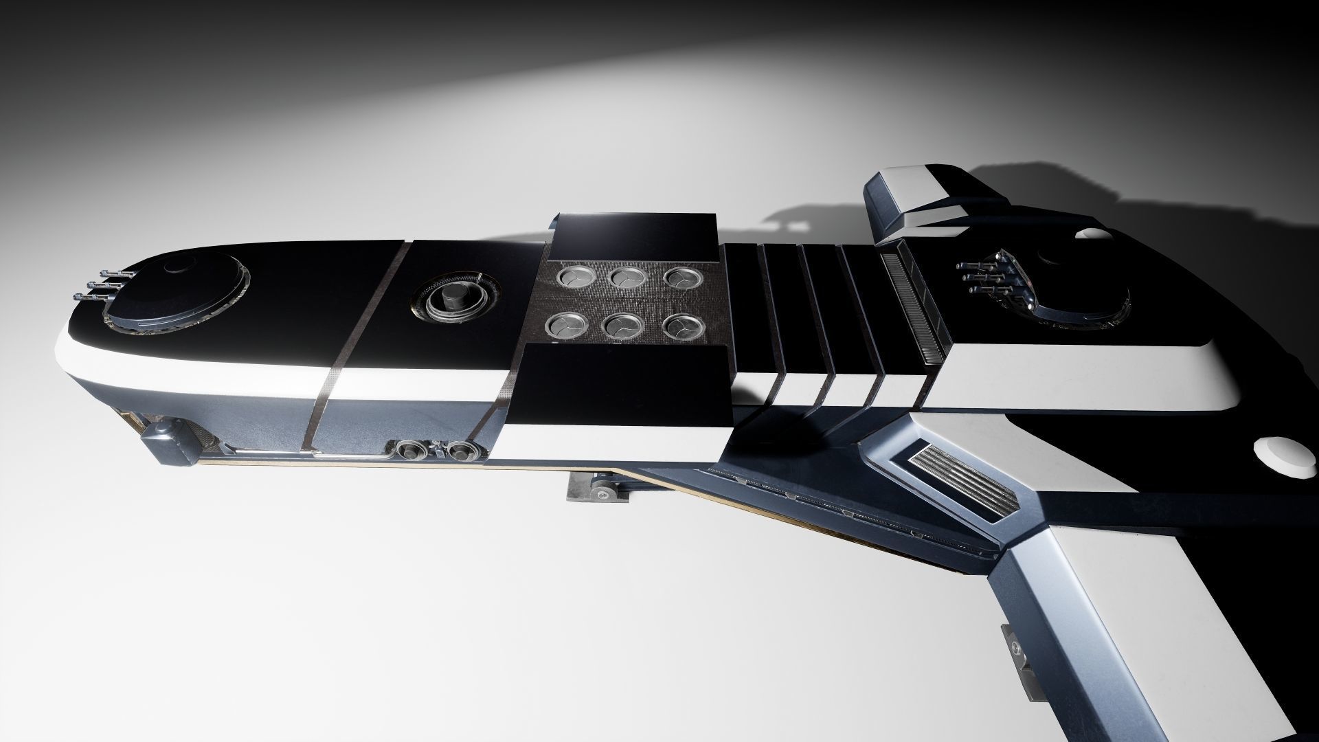 Spaceship Low-poly 3D model_26