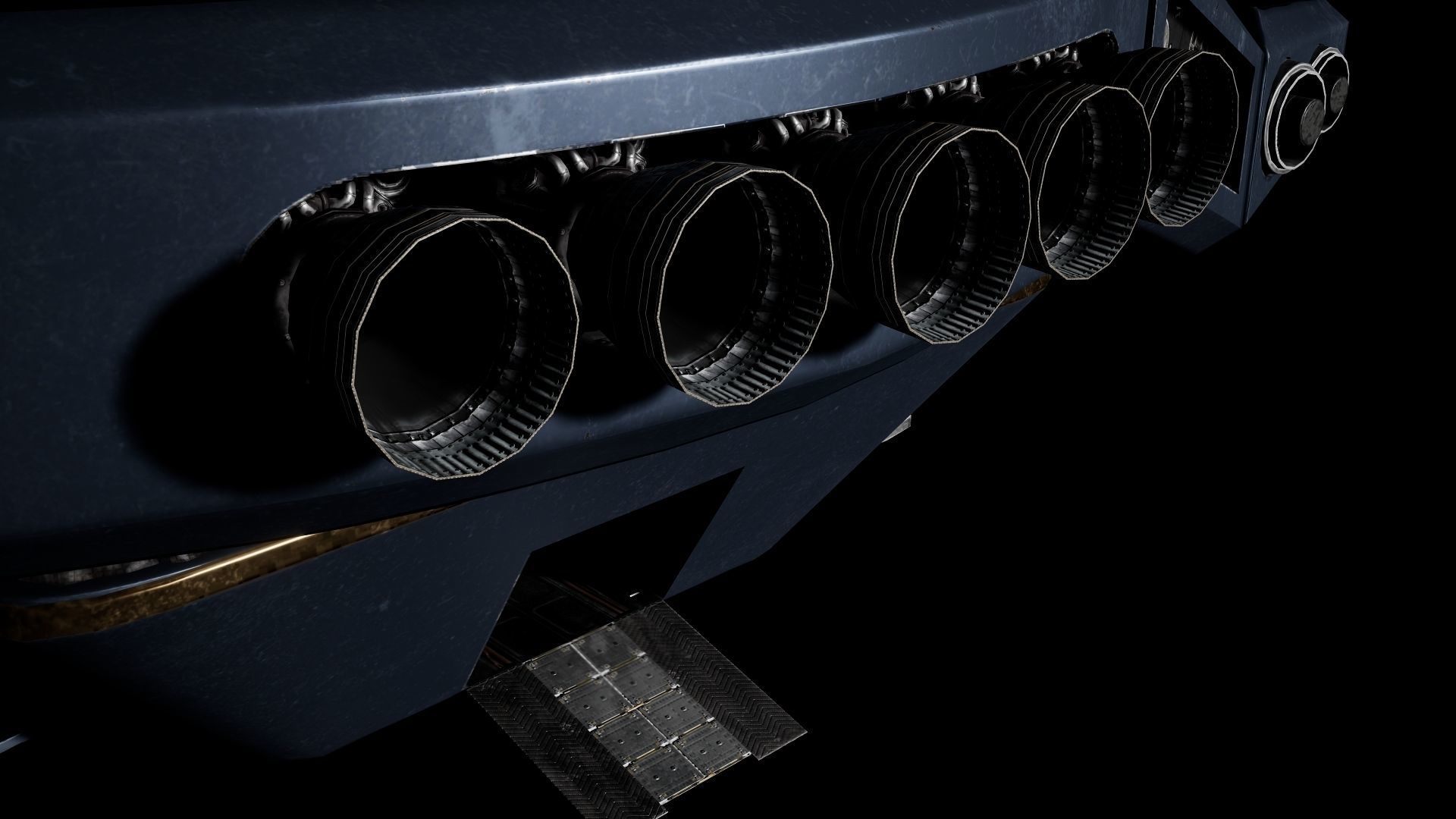 Spaceship Low-poly 3D model_24