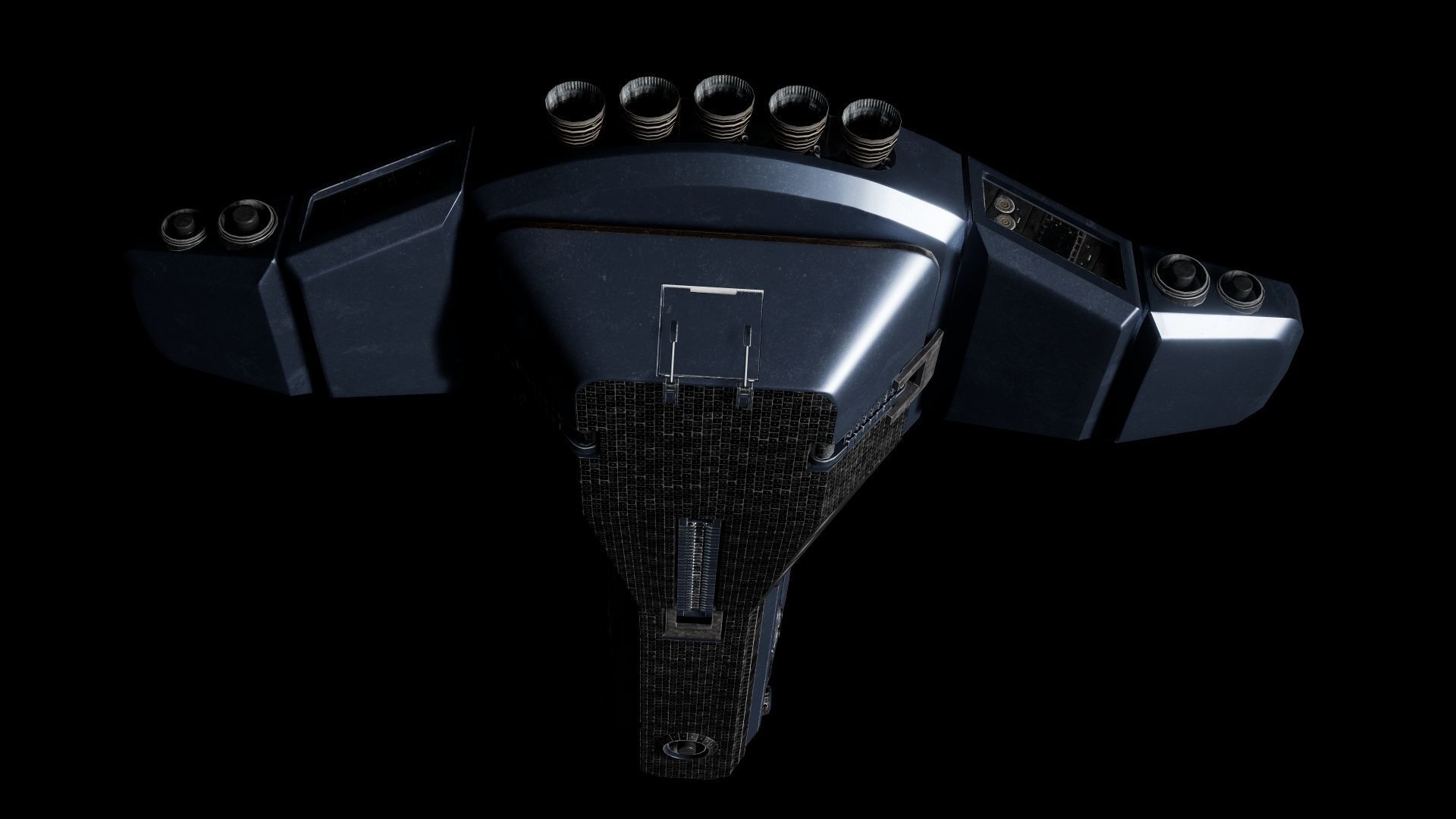 Spaceship Low-poly 3D model_17