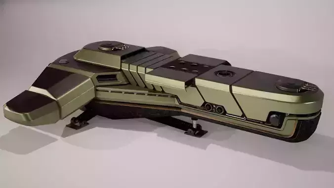 Spaceship Low-poly 3D model