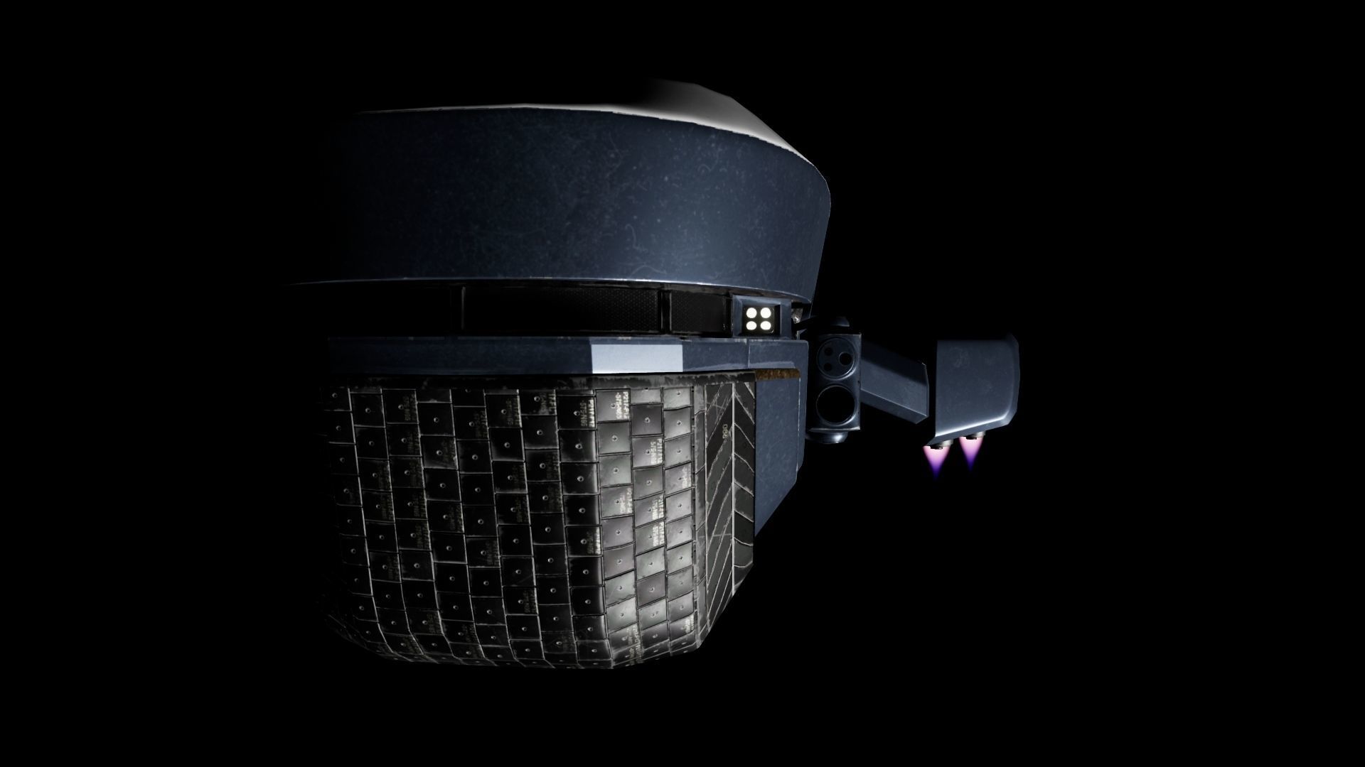 Spaceship Low-poly 3D model_27