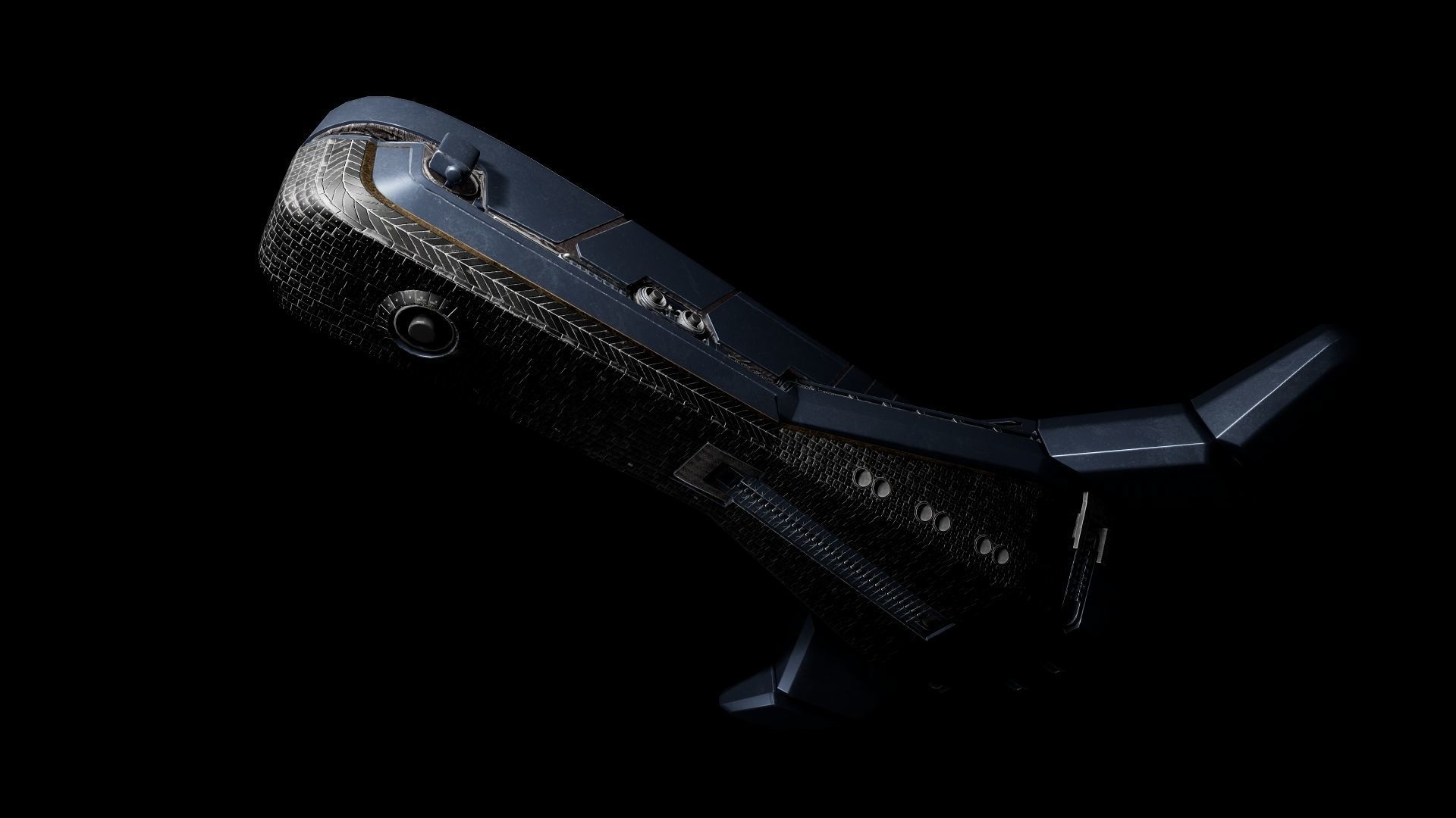 Spaceship Low-poly 3D model_15