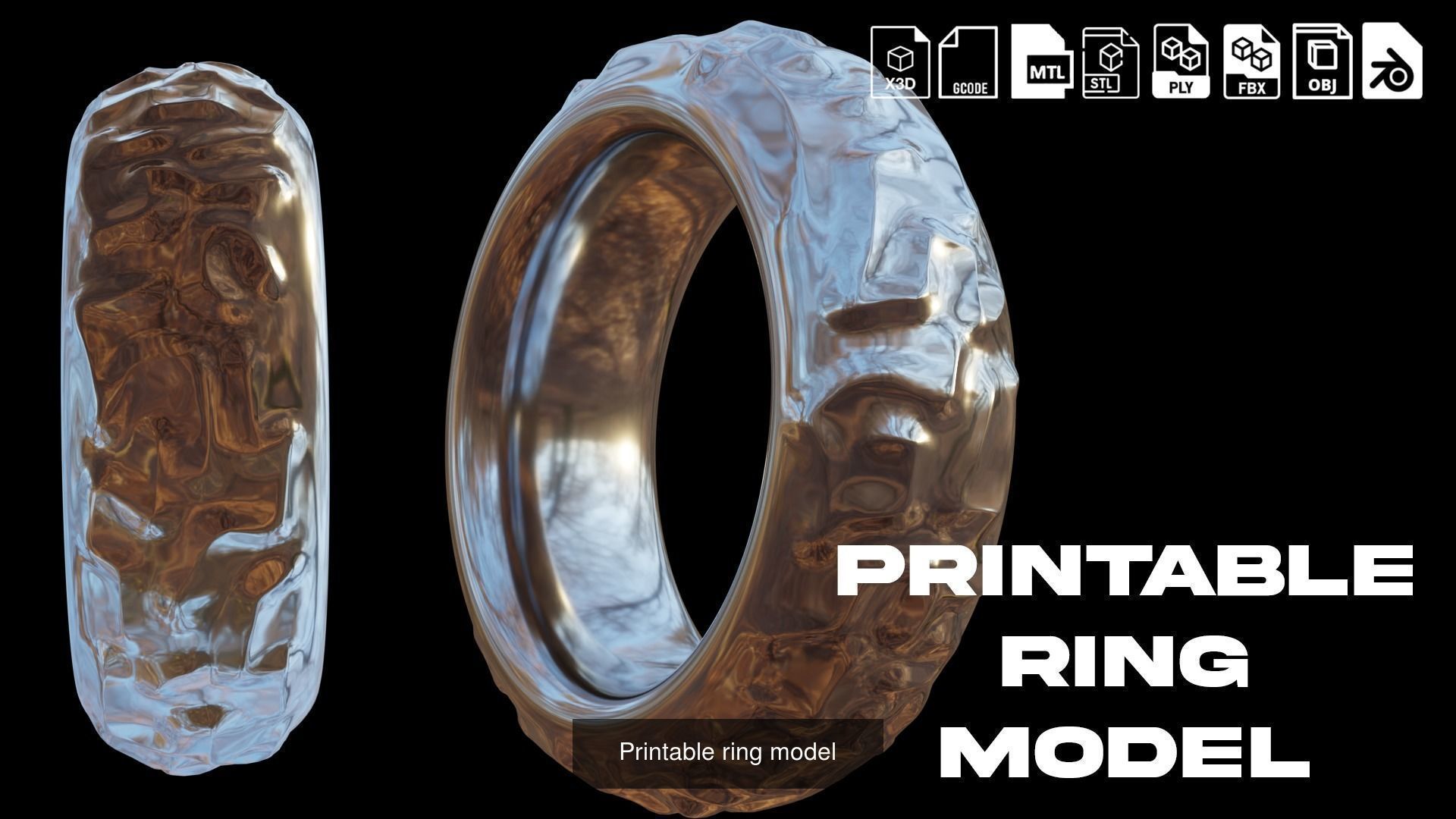 5 Printable ring models 3D Model Collection_2