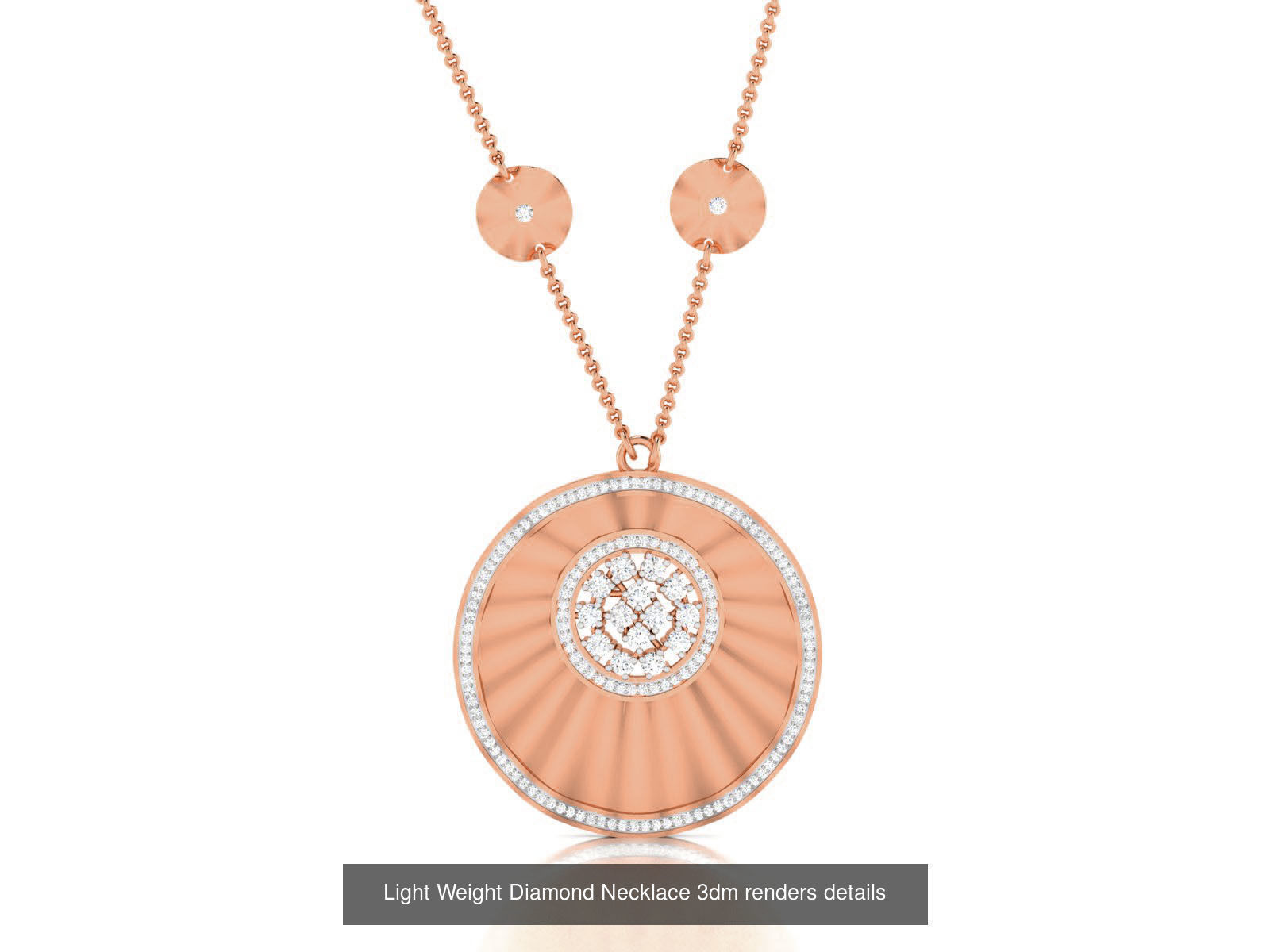76 Light Weight Diamond Necklace 3dm renders details 3D Model Collection_76