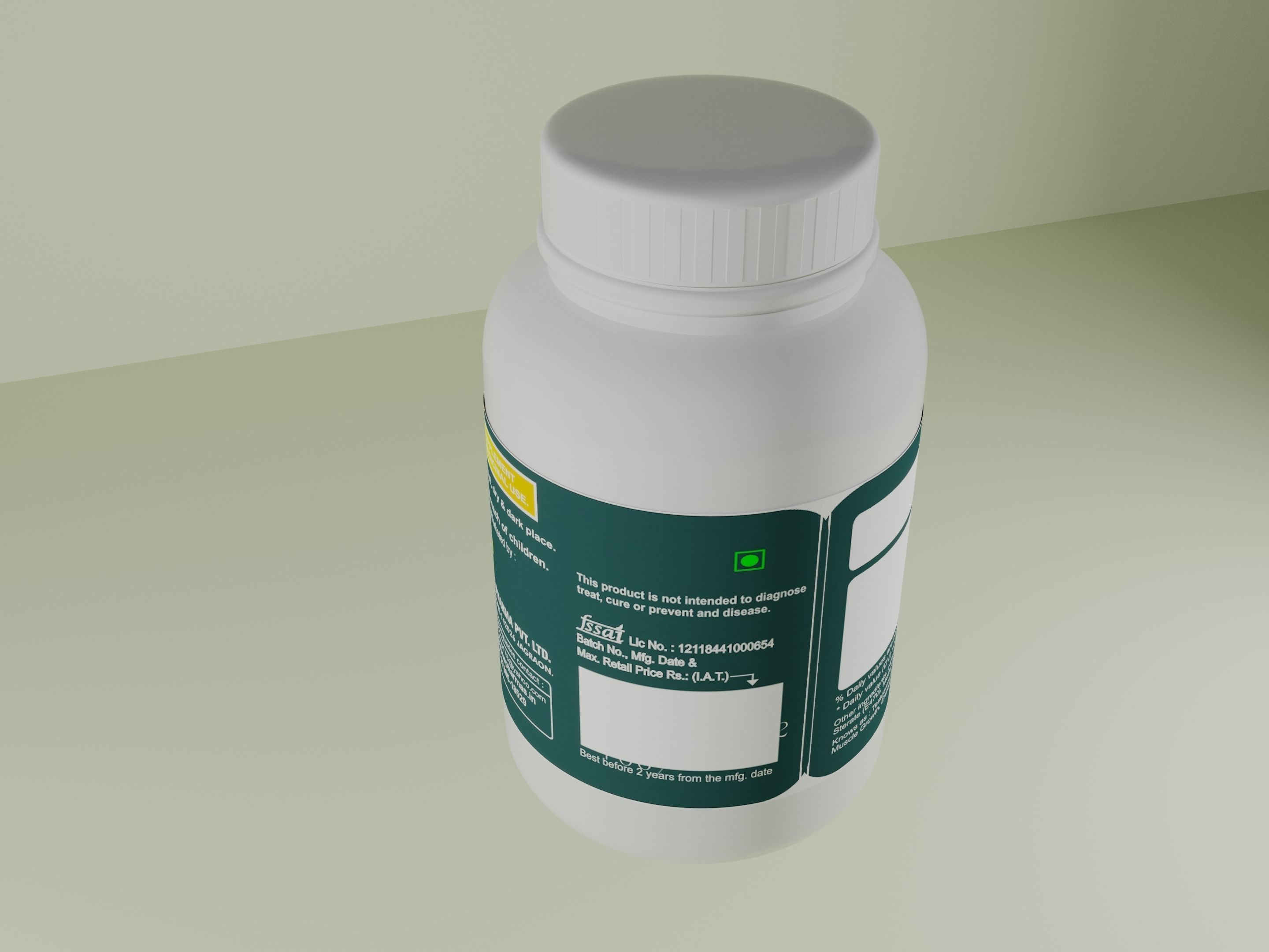Medicine bottle Free low-poly 3D model_2