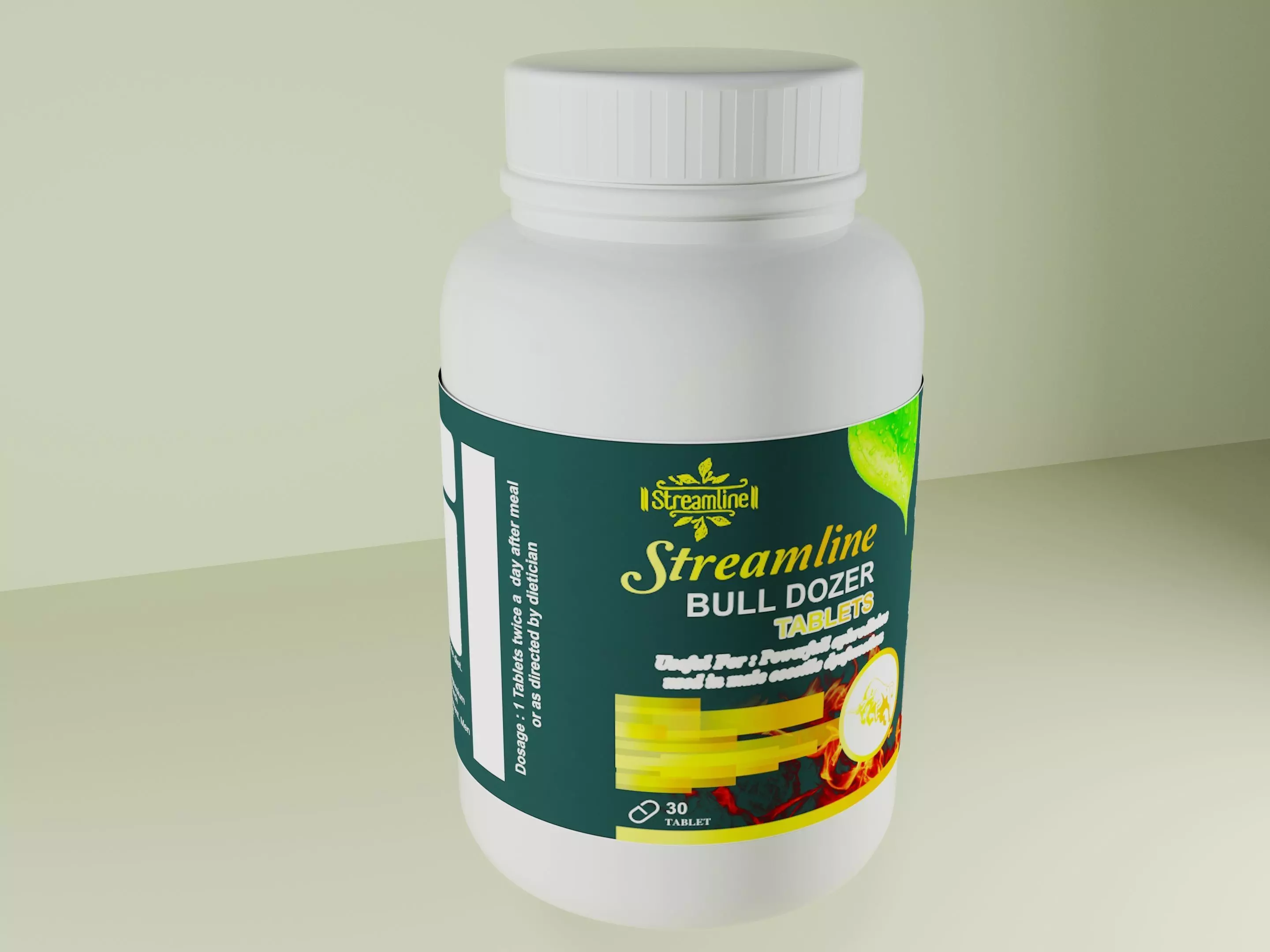 Medicine bottle Free low-poly 3D model_0