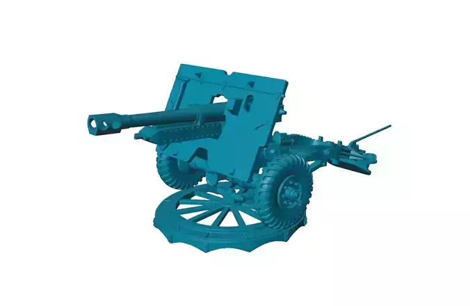 1-16 scale Ordnance QF 25-pounder field gun  Free 3D model