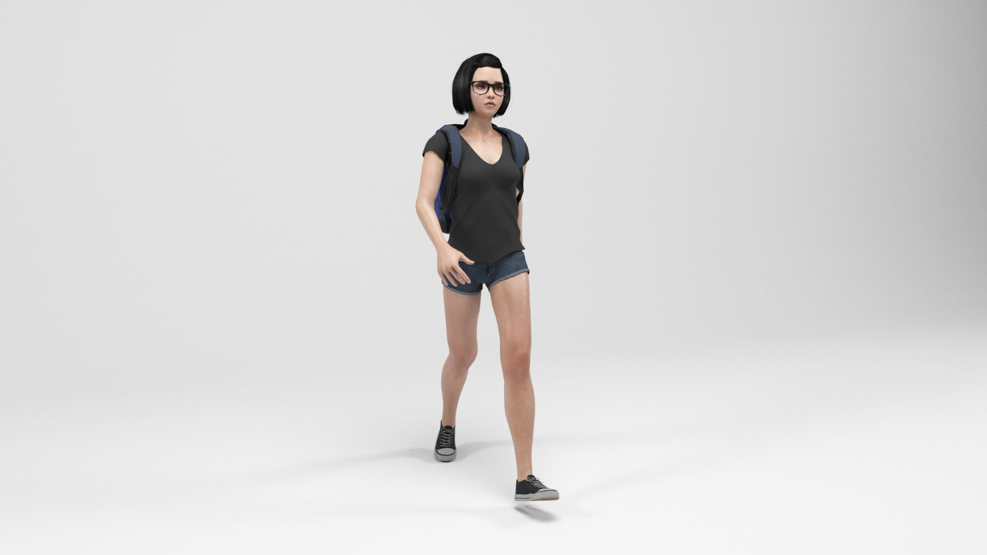 Teenager Student 2 Low-poly 3D model_8