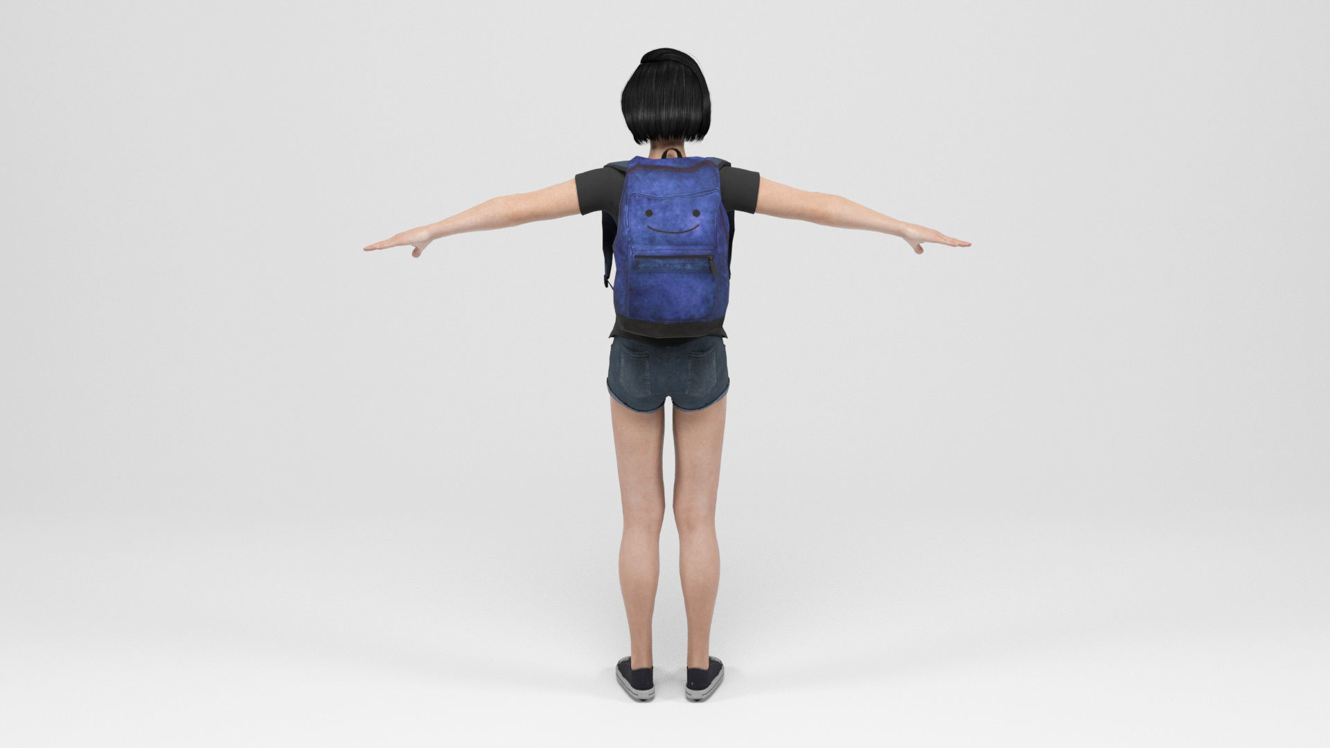Teenager Student 2 Low-poly 3D model_4
