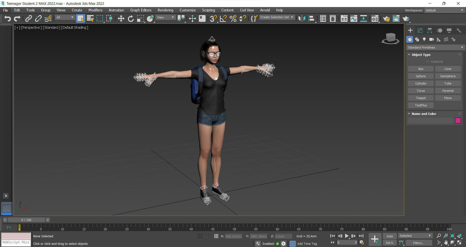 Teenager Student 2 Low-poly 3D model_12