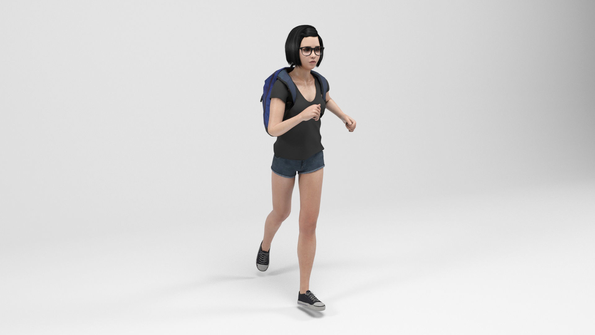 Teenager Student 2 Low-poly 3D model_9