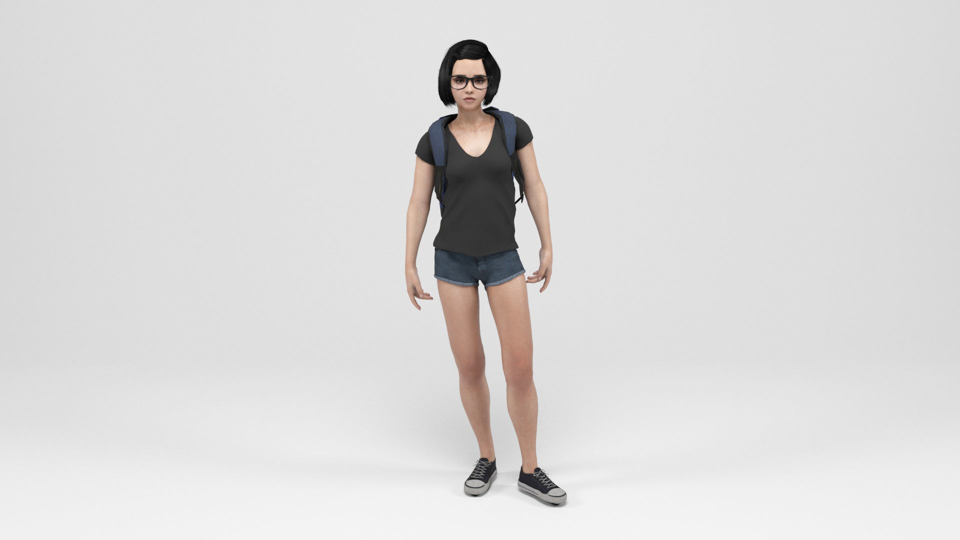 Teenager Student 2 Low-poly 3D model_10