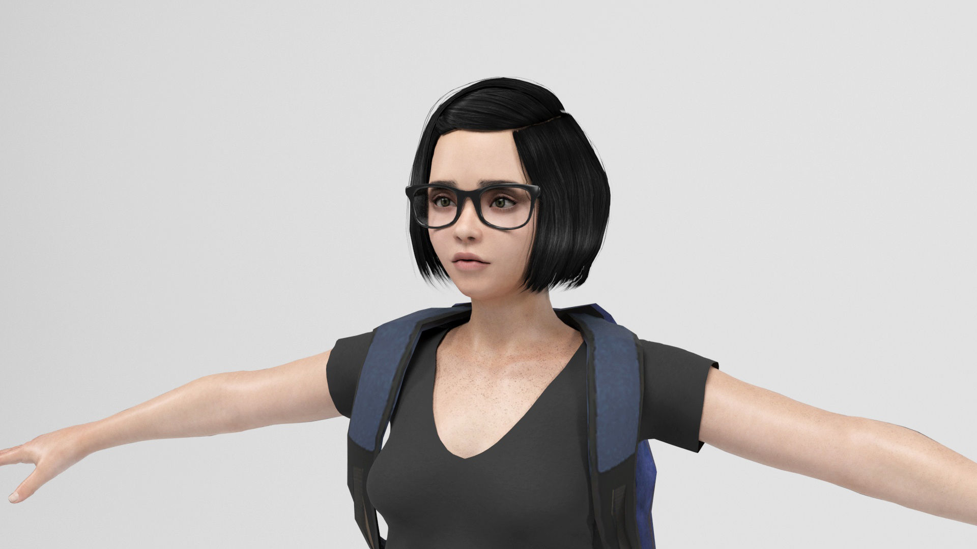 Teenager Student 2 Low-poly 3D model_6