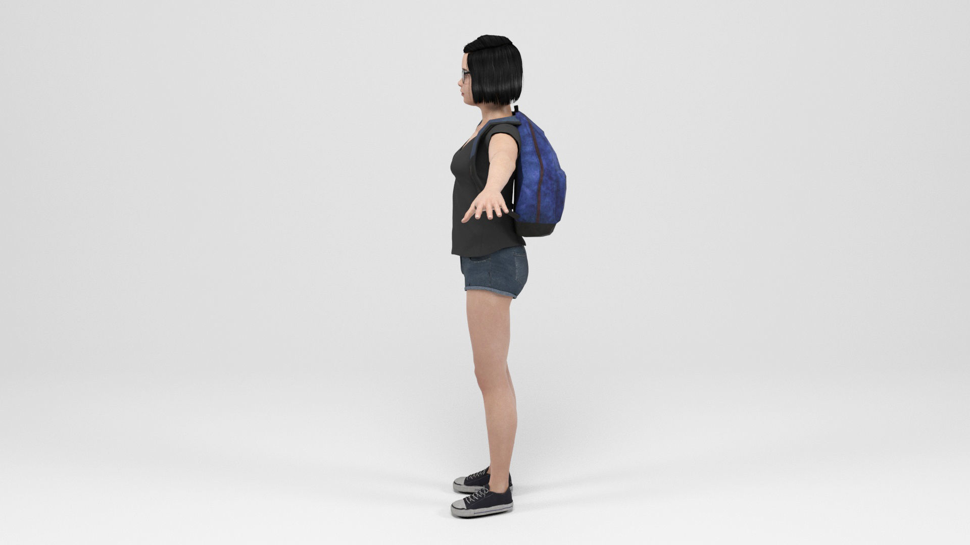 Teenager Student 2 Low-poly 3D model_3