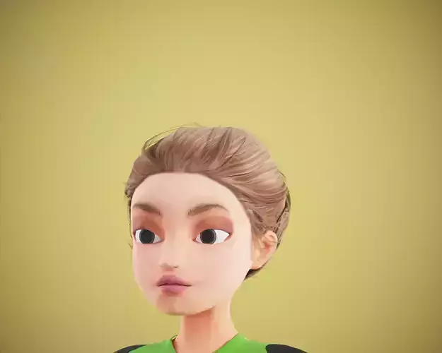 cartoon rigged  girl anni sherli