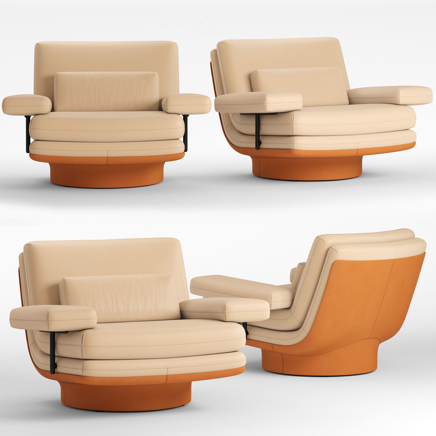 BIBENDUM ARMCHAIR 3D model_1