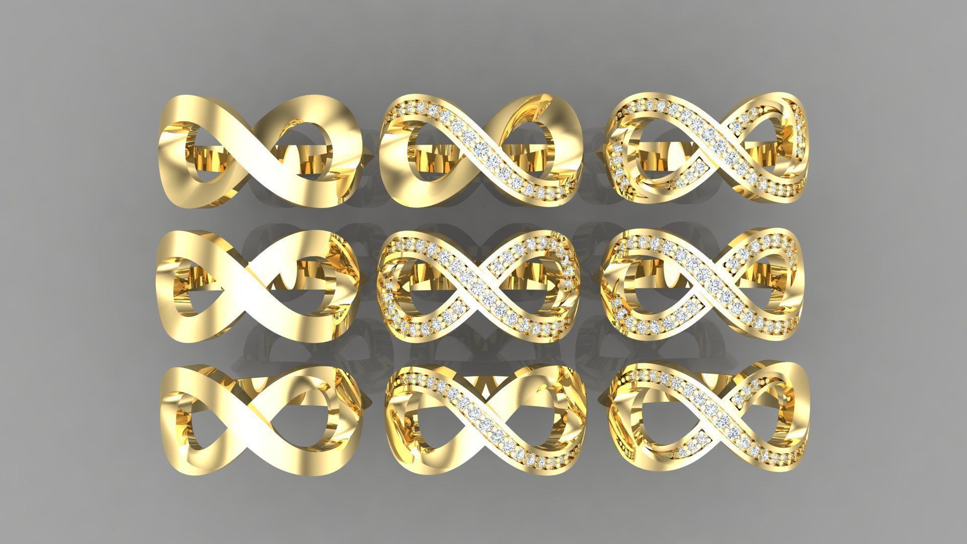  C4 The luxury female ring with gems wedding 3D Model Collection_2