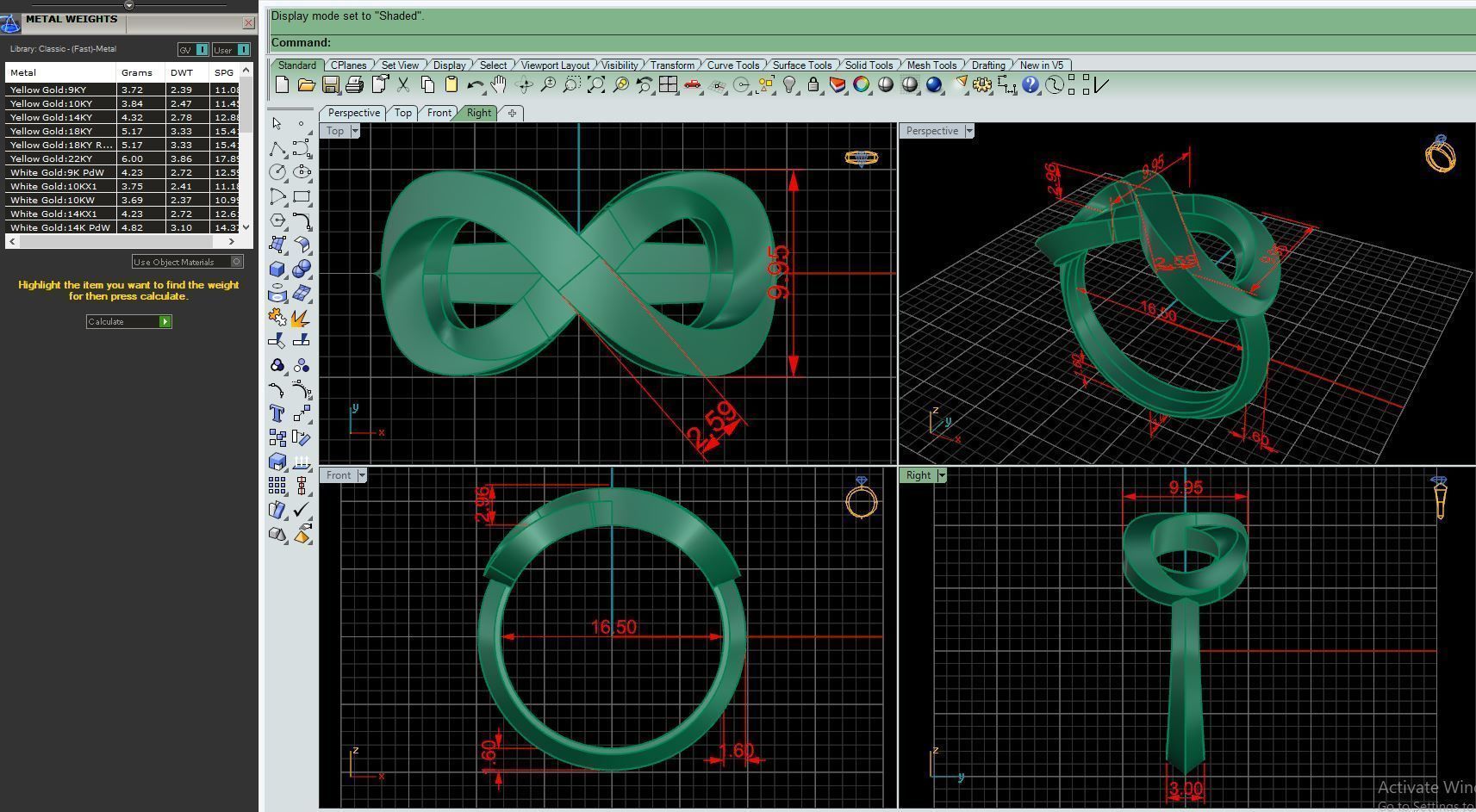  C4 The luxury female ring with gems wedding 3D Model Collection_5