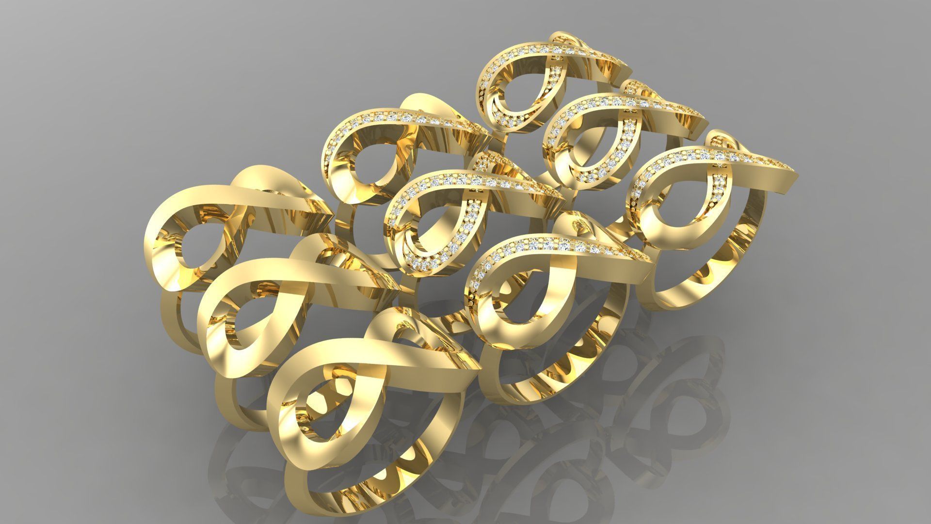  C4 The luxury female ring with gems wedding 3D Model Collection_3