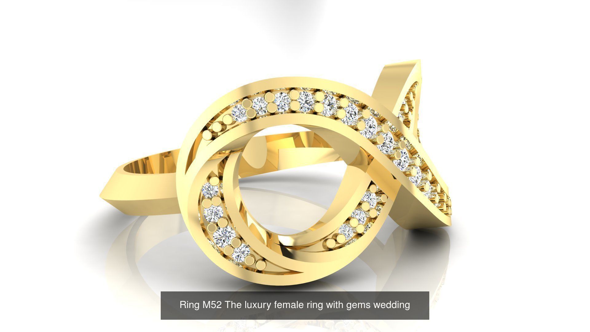  C4 The luxury female ring with gems wedding 3D Model Collection_21