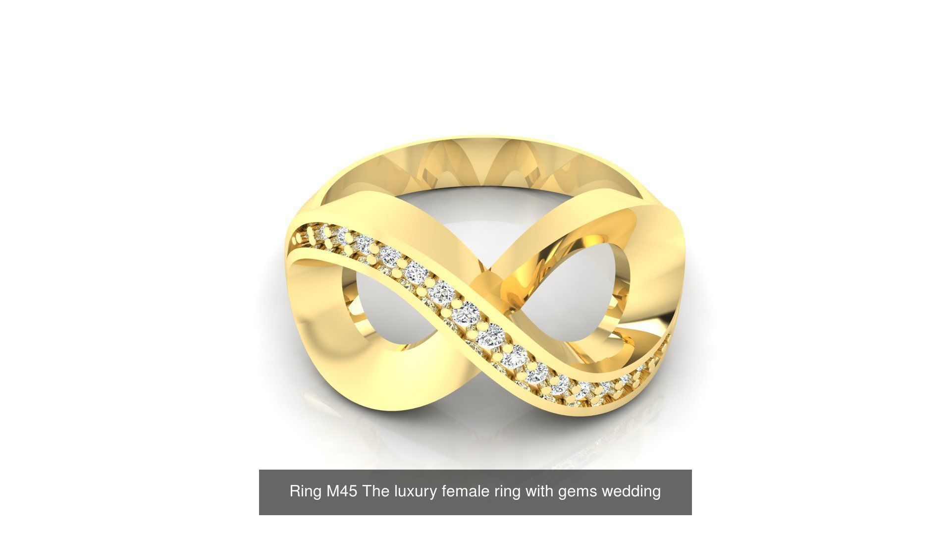  C4 The luxury female ring with gems wedding 3D Model Collection_14